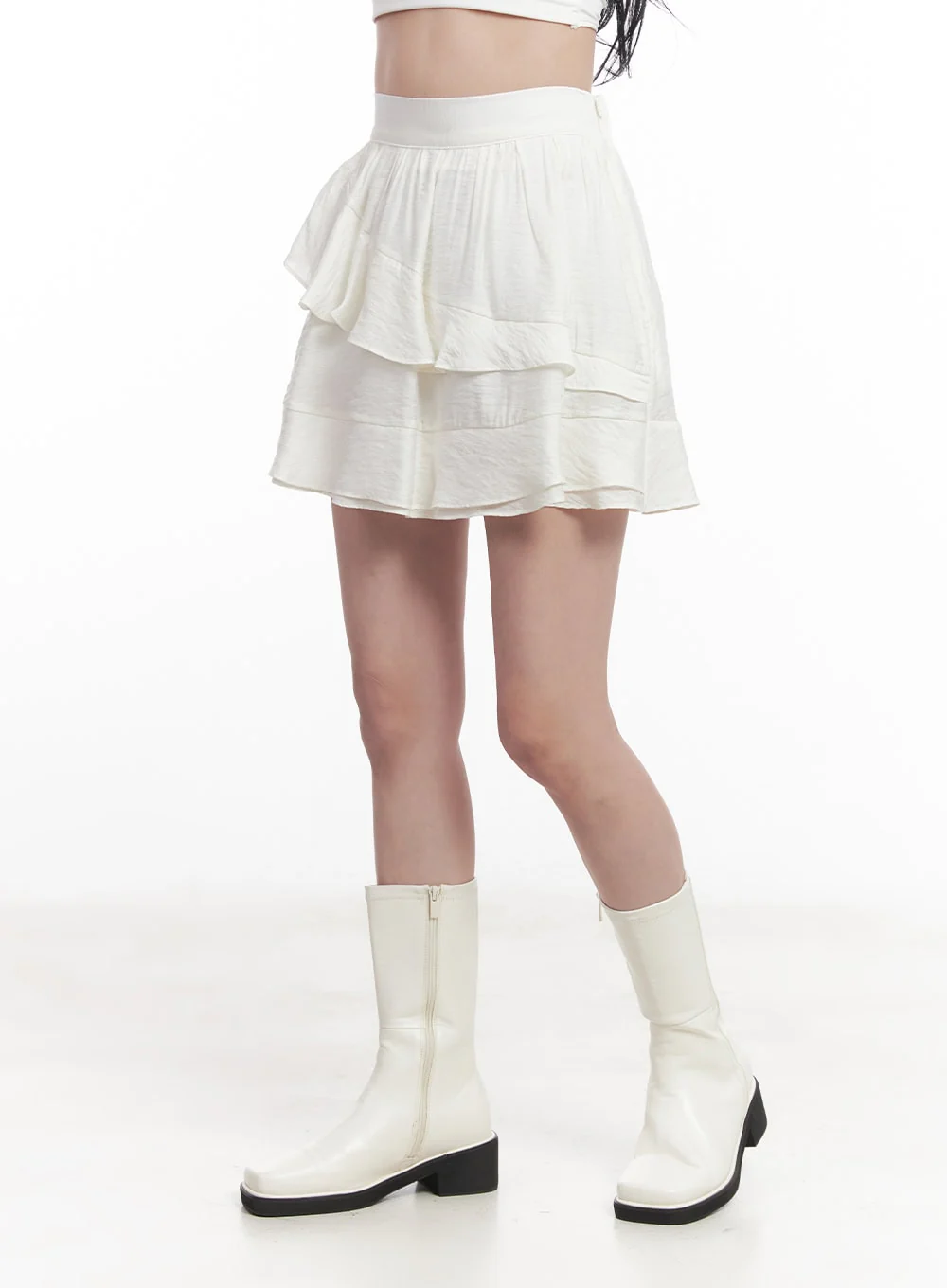 Asymmetric Frill Flair Mini Skirt CY526 - Image 7