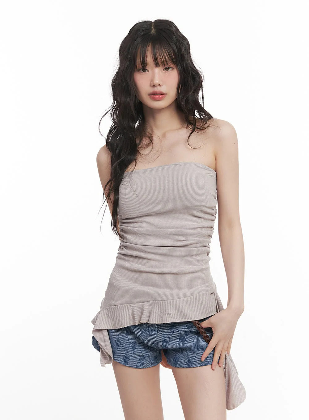 Asymmetric Frill Tube Top CM520 - Image 14