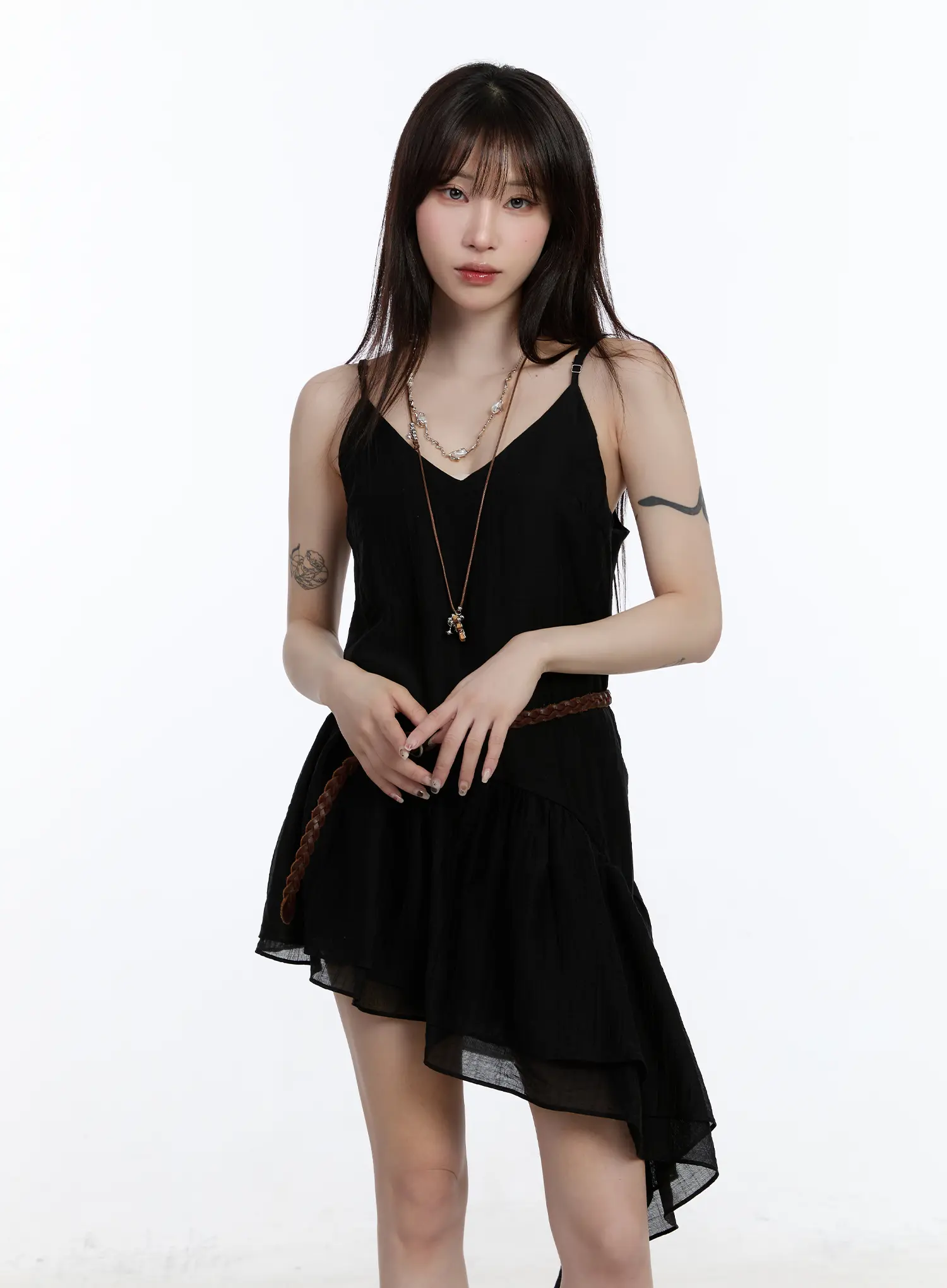 Asymmetric Hem Chiffon Mini Dress CA501 - Image 10