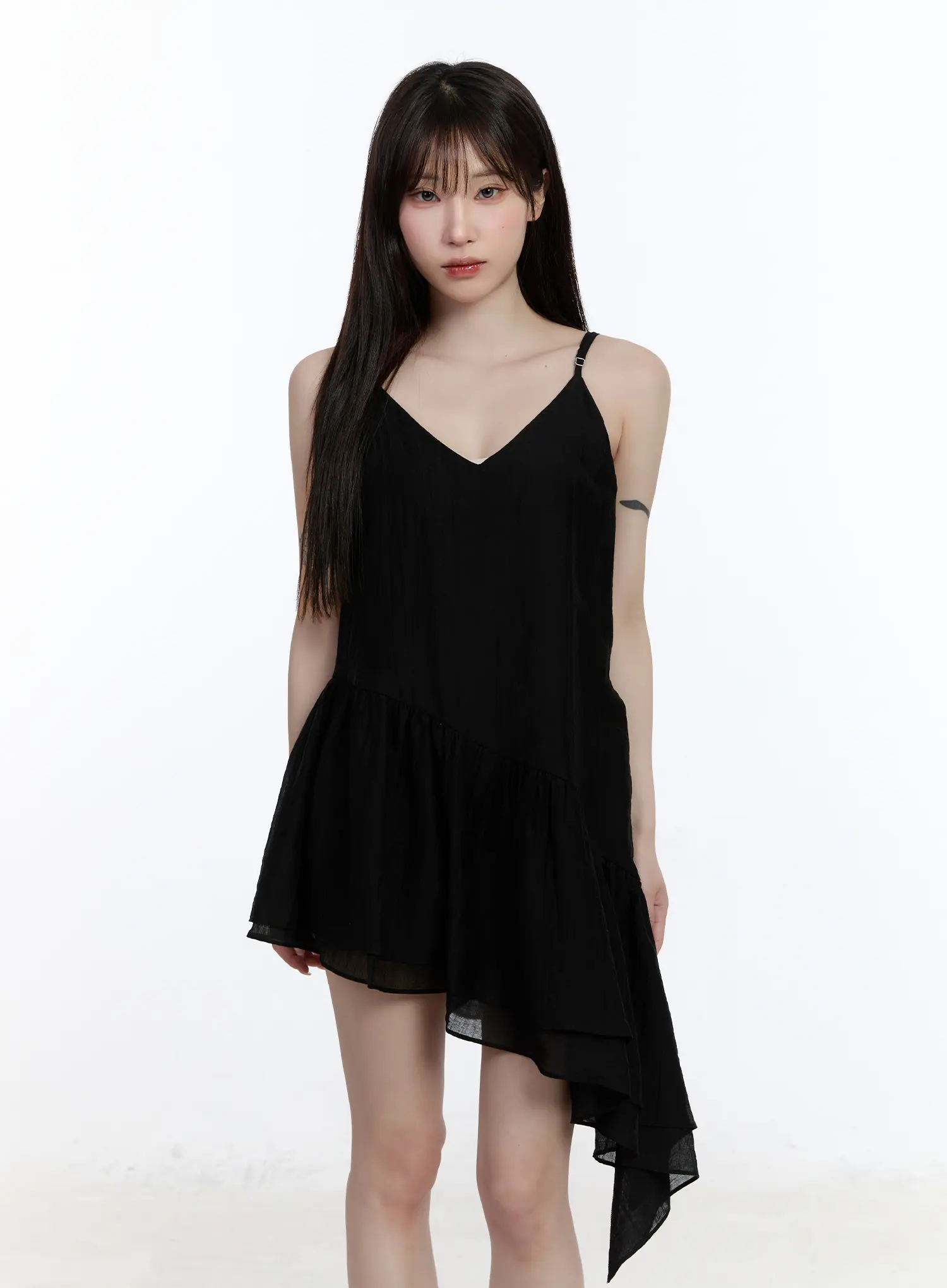 Asymmetric Hem Chiffon Mini Dress CA501 - Image 5