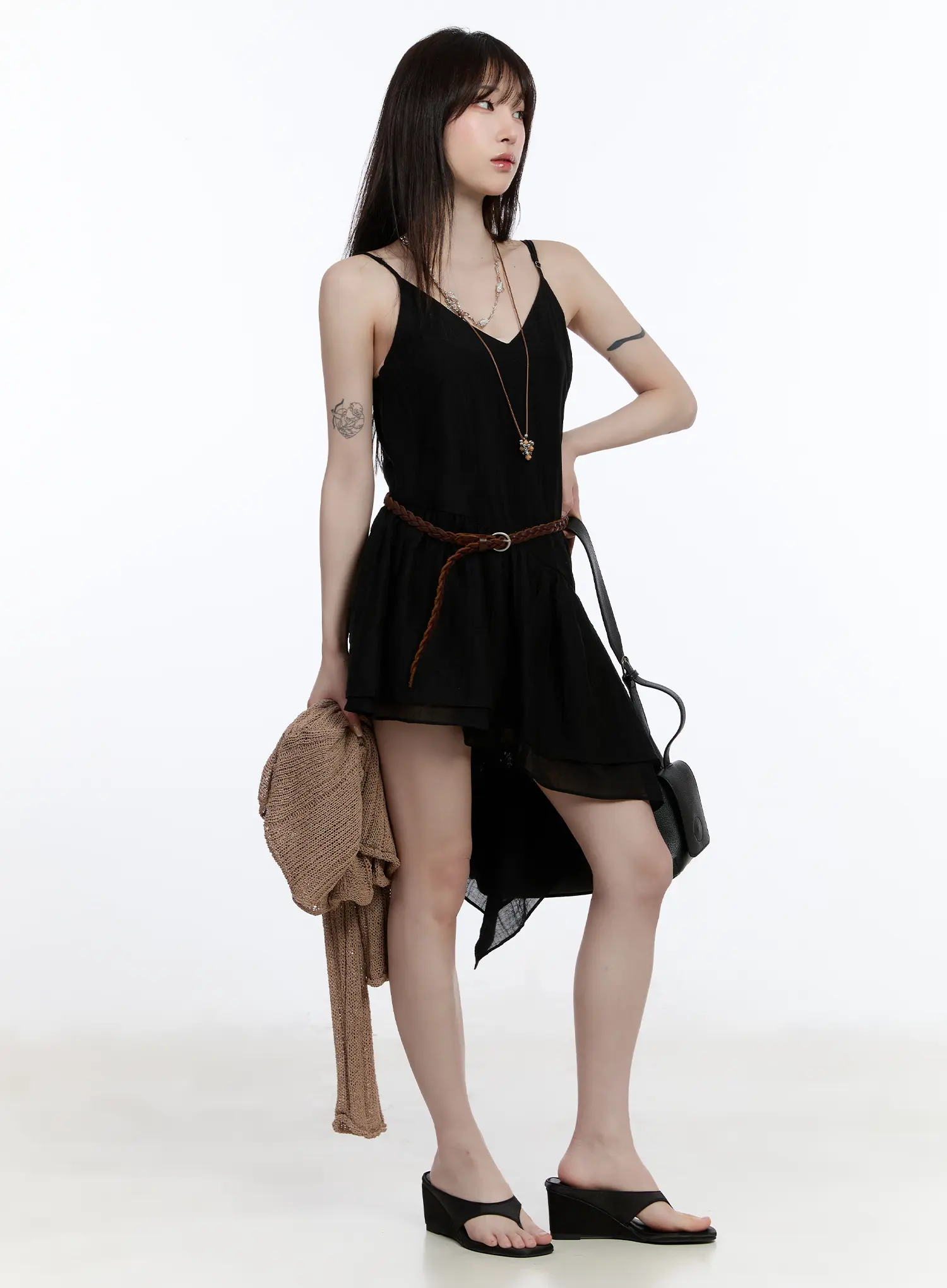 Asymmetric Hem Chiffon Mini Dress CA501 - Image 6