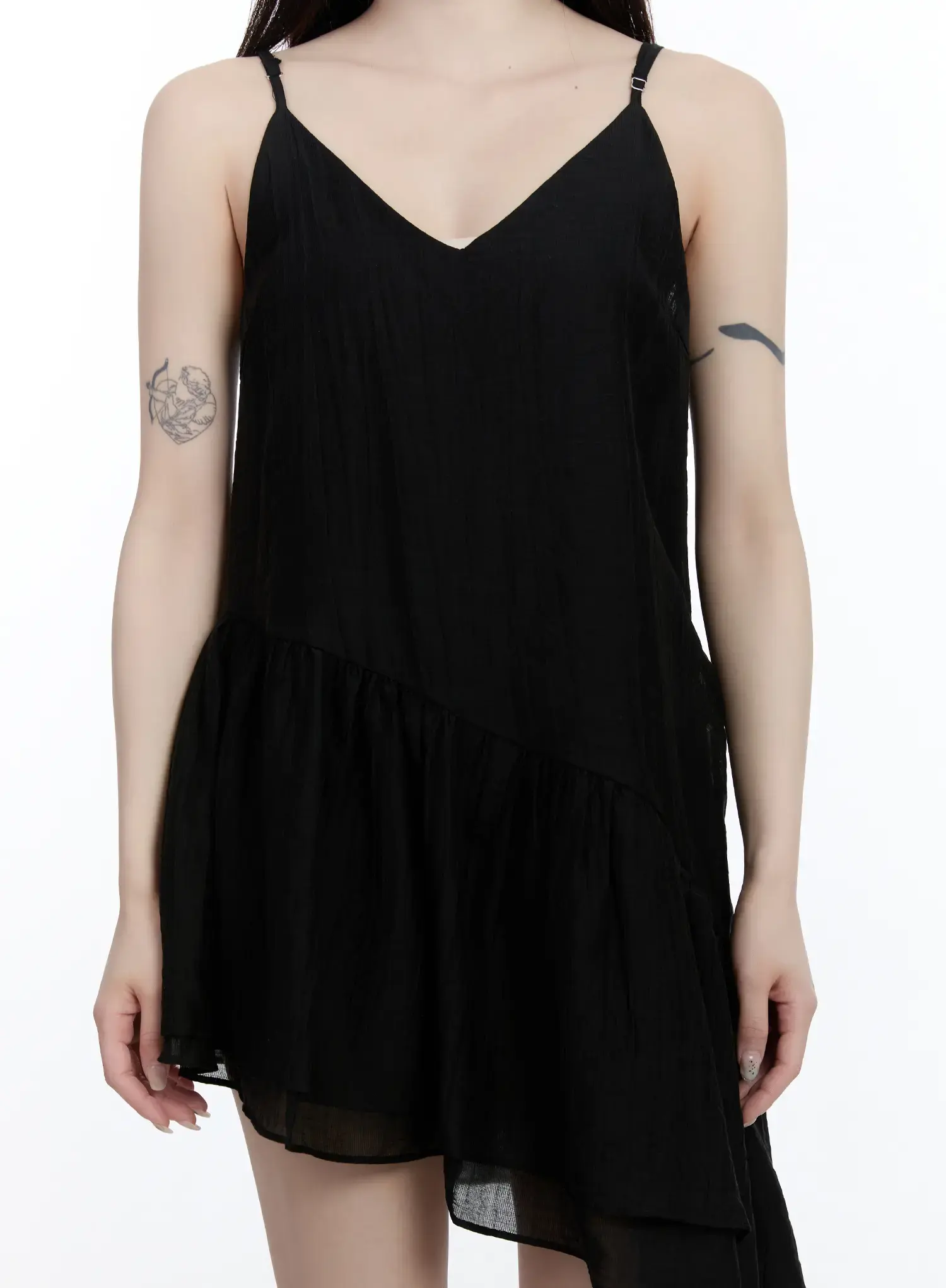 Asymmetric Hem Chiffon Mini Dress CA501 - Image 8
