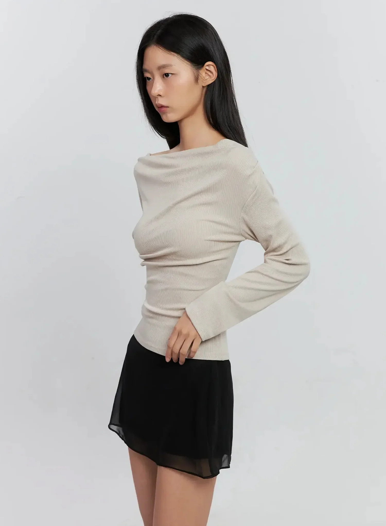 Asymmetric Long Sleeve Top IS516 - Image 4