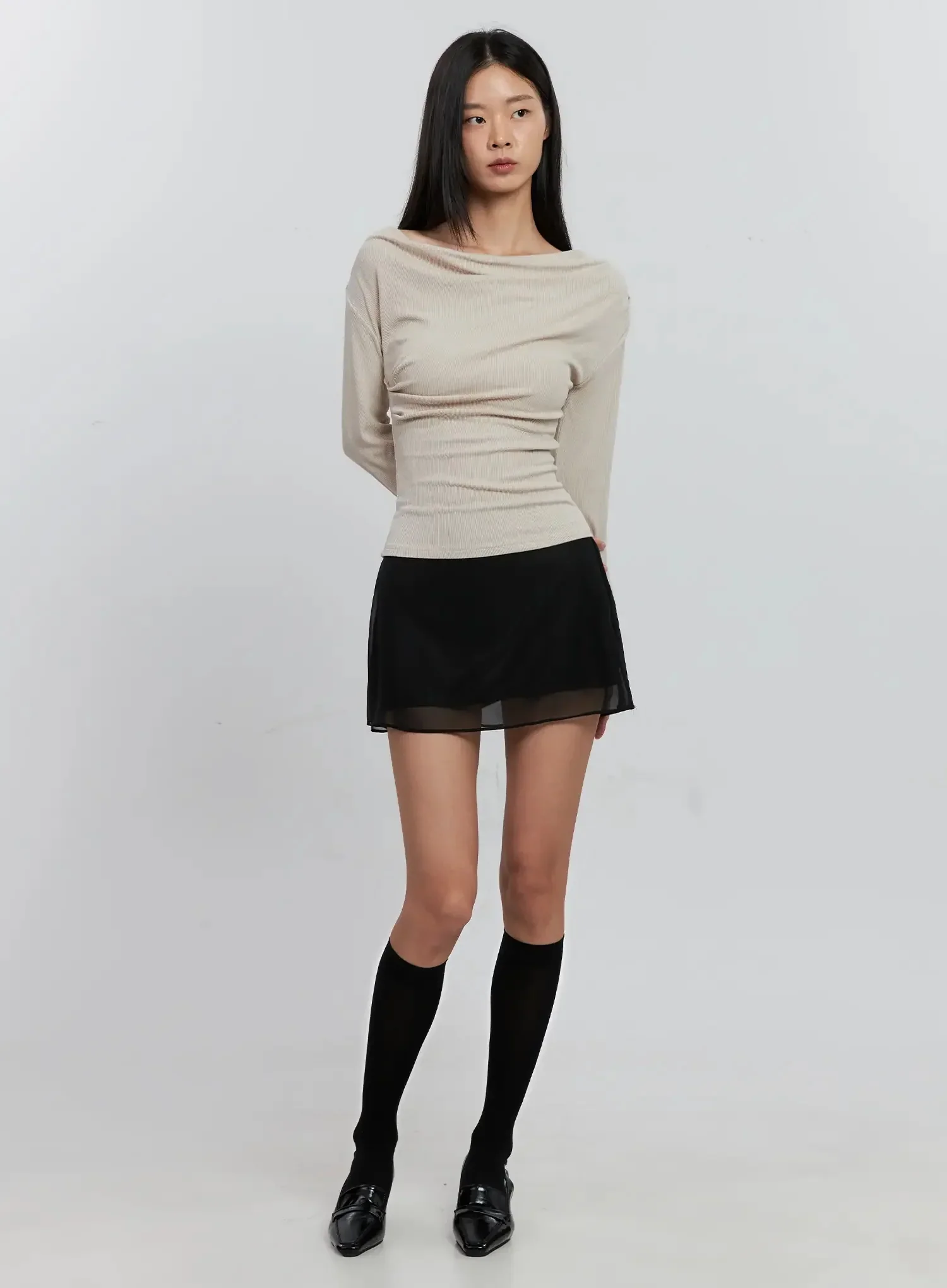 Asymmetric Long Sleeve Top IS516 - Image 5