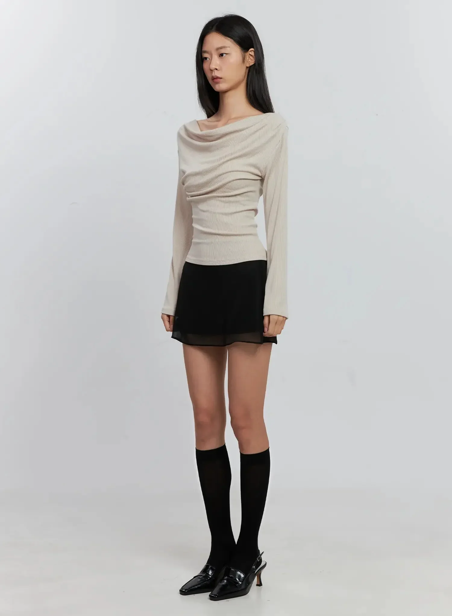 Asymmetric Long Sleeve Top IS516 - Image 7