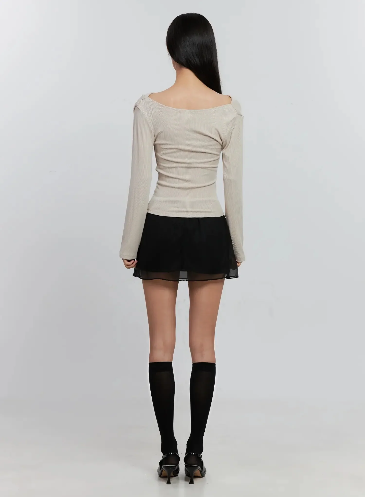 Asymmetric Long Sleeve Top IS516 - Image 9