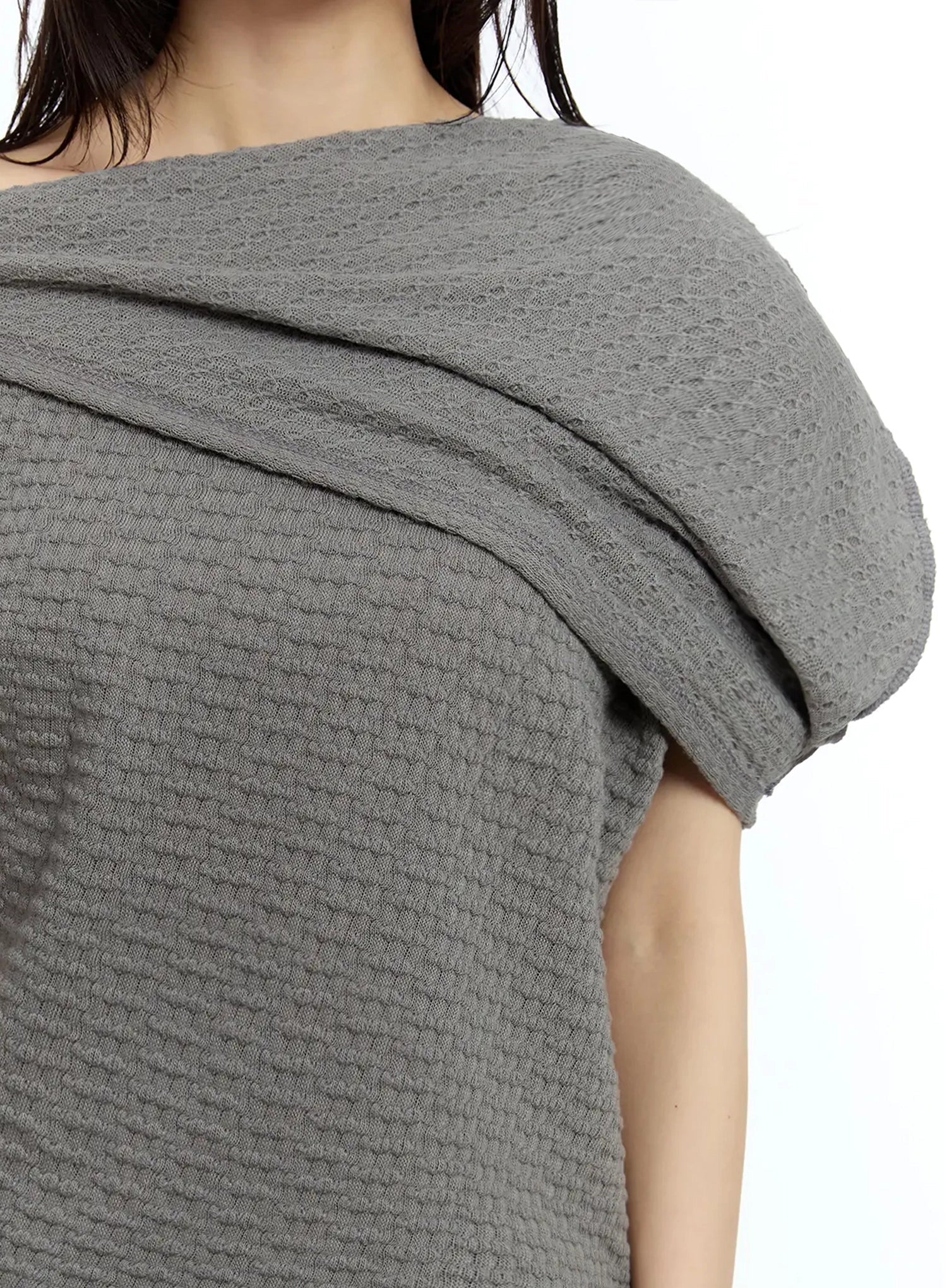 Asymmetric One-Shoulder Loose-Fit Top IU525 - Image 4