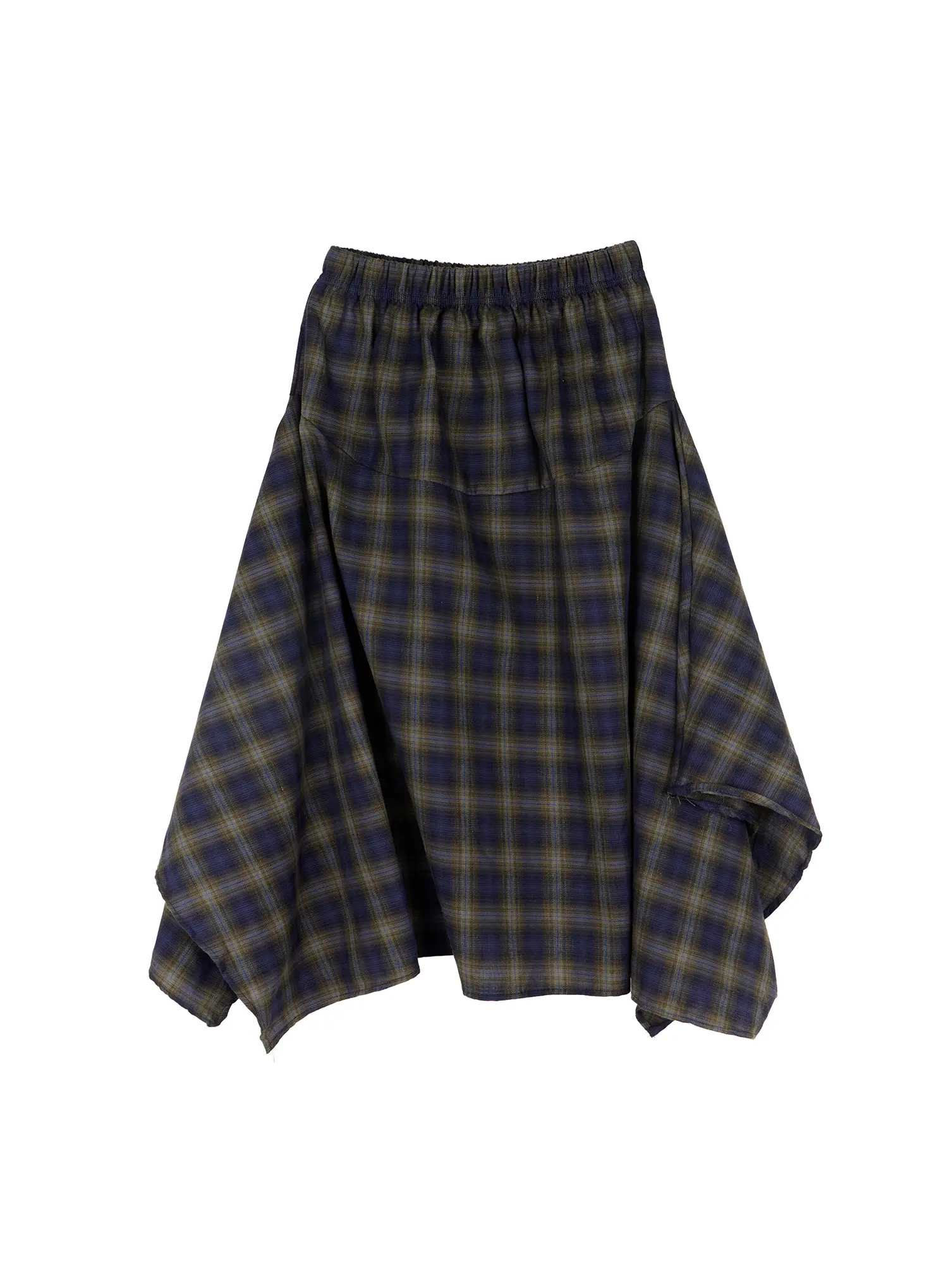 Asymmetric Plaid Midi Skirt CF506 - Image 14