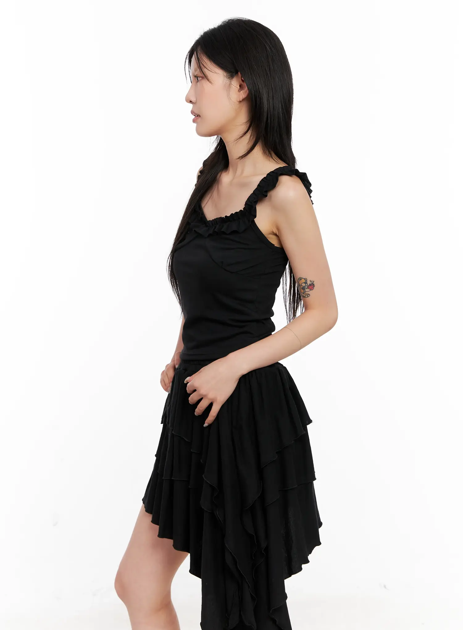 Asymmetric Ruffle Dress CL528 - Image 6