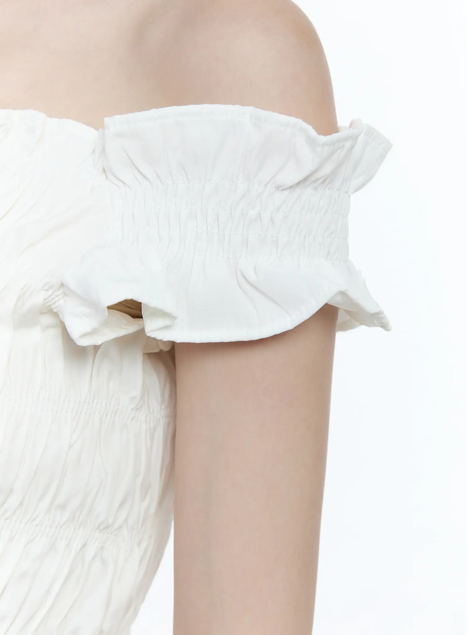 Asymmetric Shirred Off-Shoulder Top CG507 - Image 12