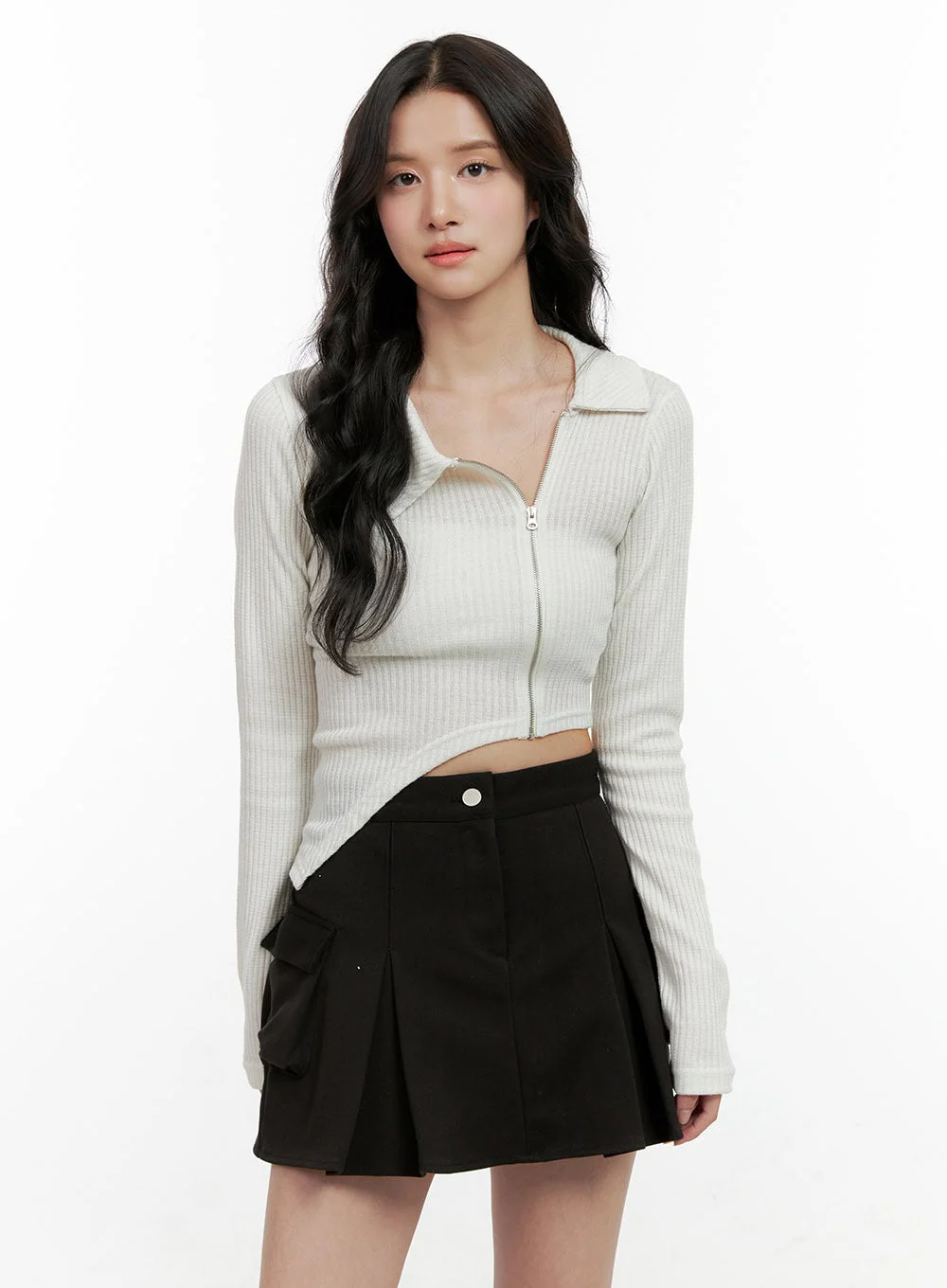Asymmetric Slim Fit Cardigan ON404 - Image 5