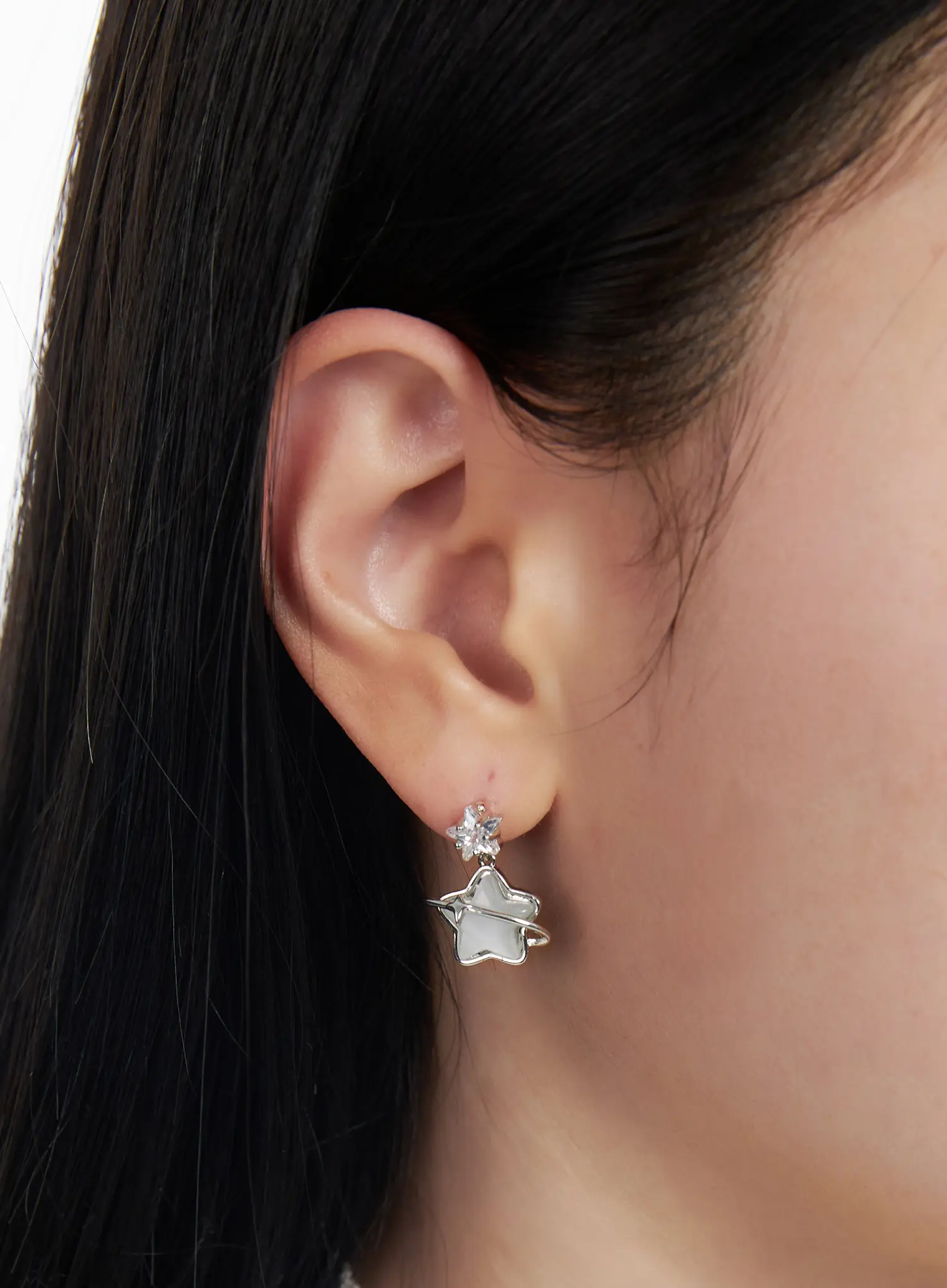 Asymmetric Star Earrings CJ523 - Image 2