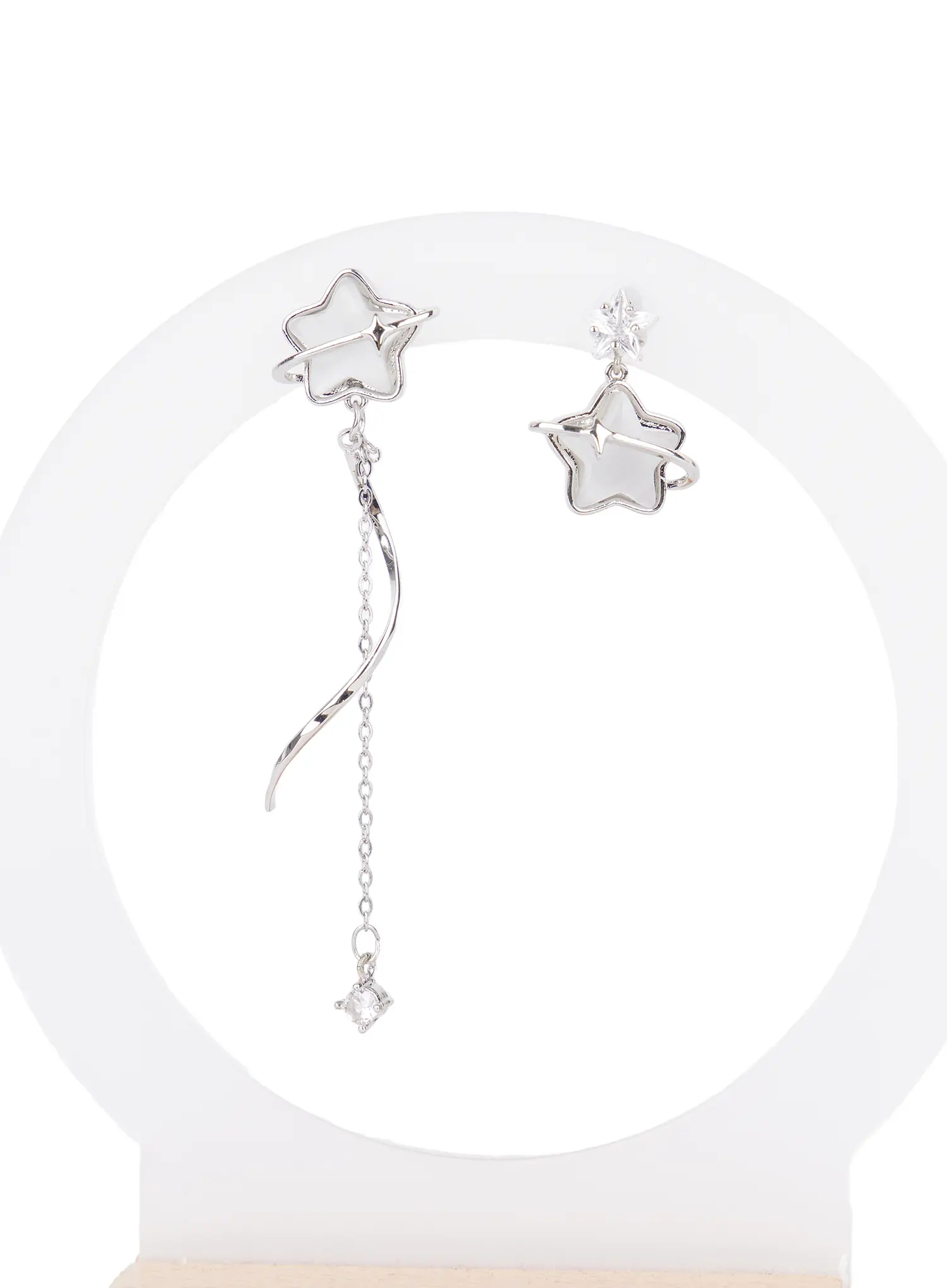 Asymmetric Star Earrings CJ523 - Image 6