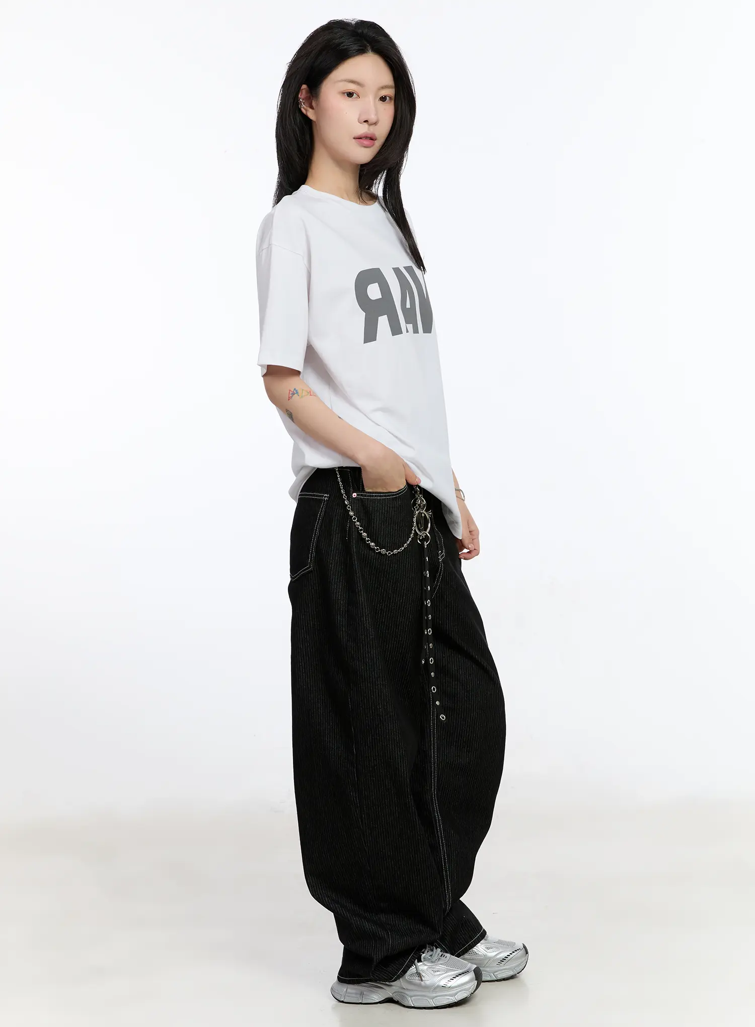 Athe Wide Stripe Jeans CA506 - Image 6