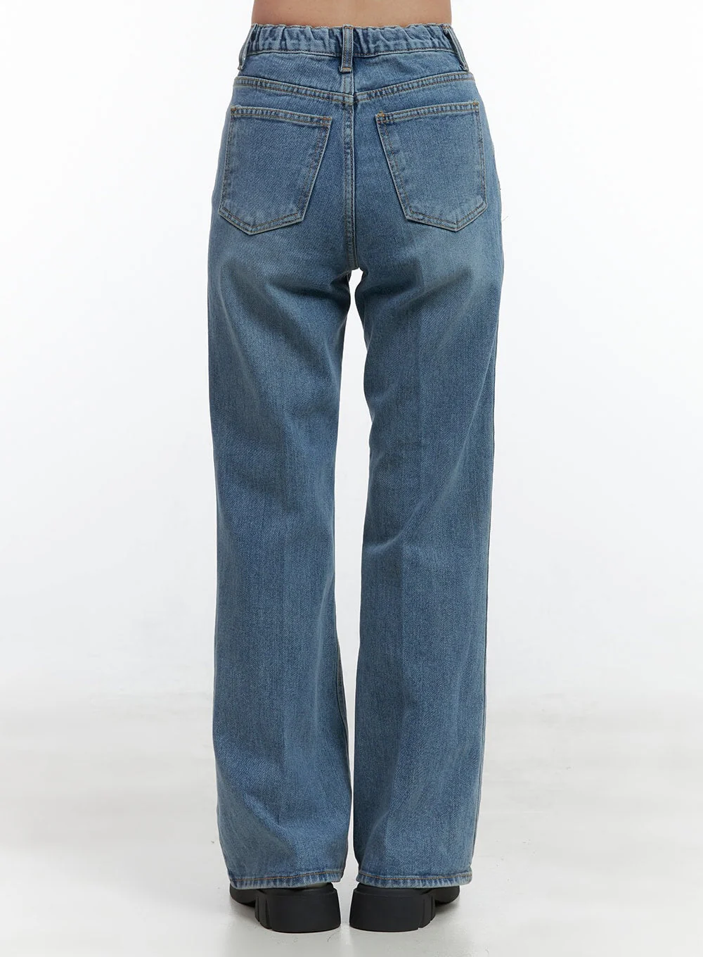 Aubrey Washed Classic Straight-Fit Jeans OO421 - Image 6