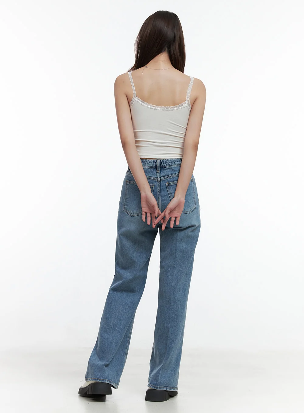 Aubrey Washed Classic Straight-Fit Jeans OO421 - Image 7
