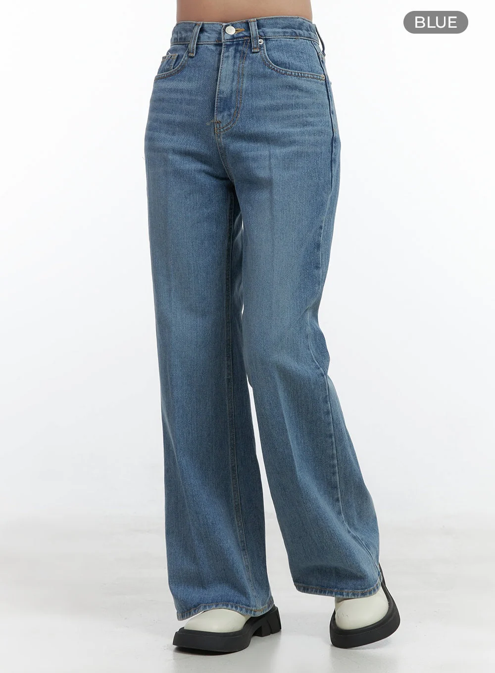 Aubrey Washed Classic Straight-Fit Jeans OO421 - Image 8