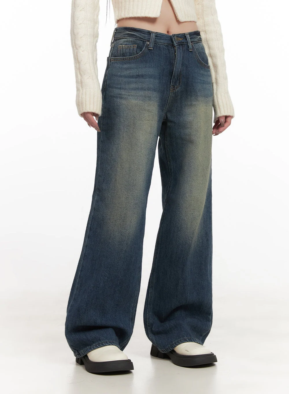 Audrey Washed Wide-Leg Jeans CJ516 - Image 7