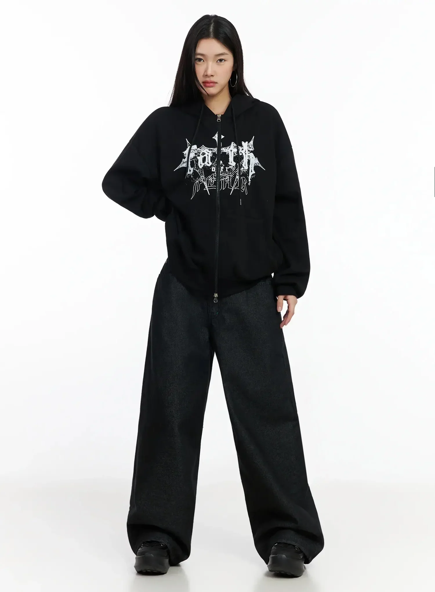 Ayah Casual Wide Leg Jeans IM530 - Image 12