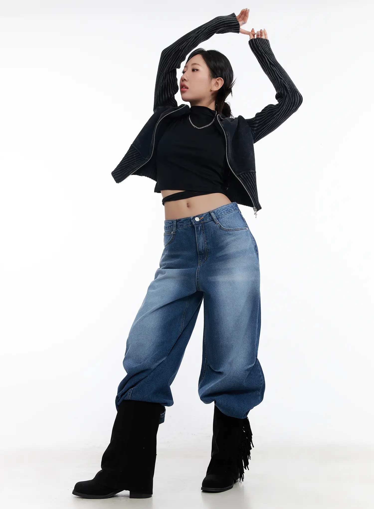 Azari Washed Baggy Jeans CJ530