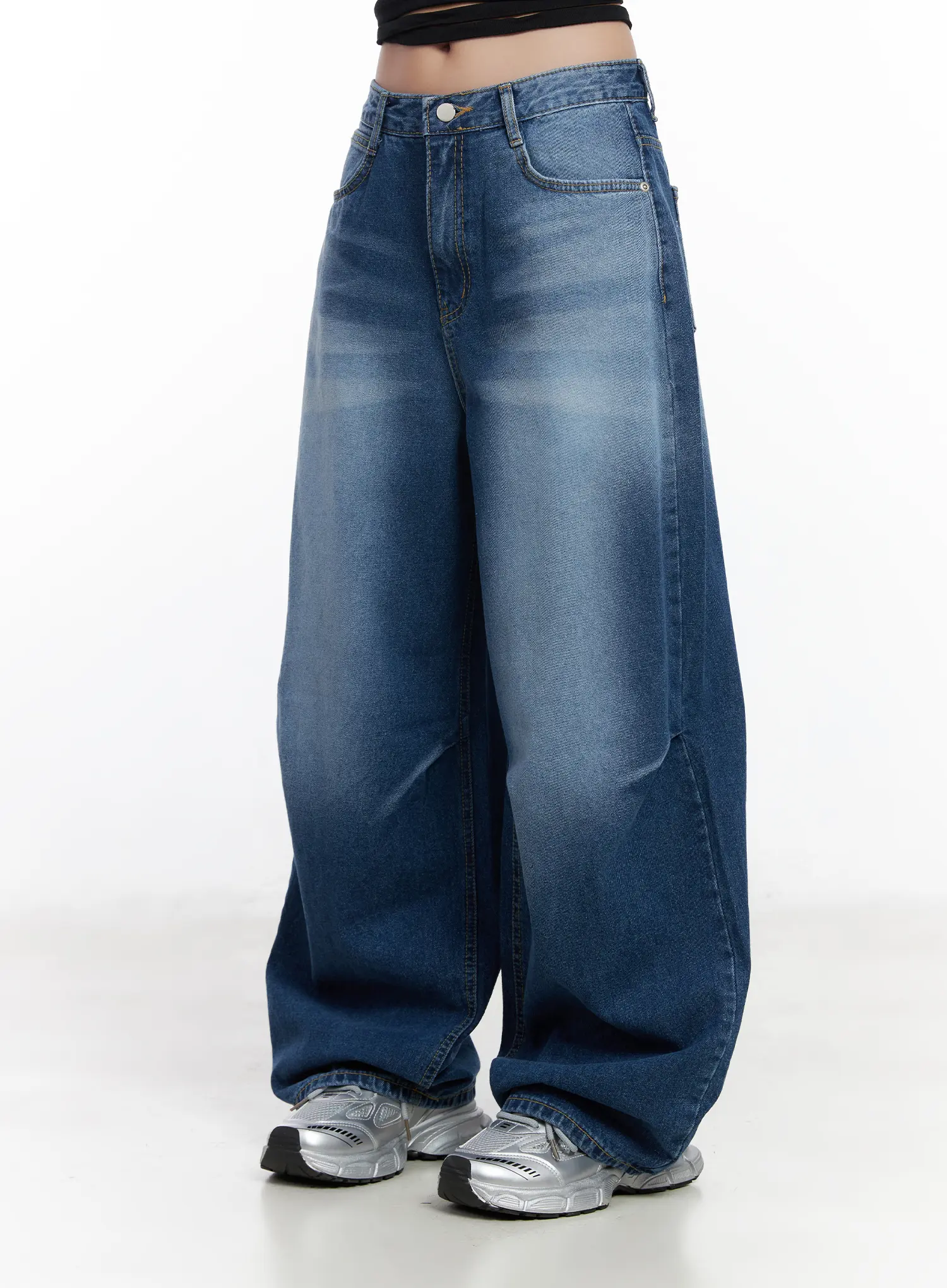 Azari Washed Baggy Jeans CJ530 - Image 10