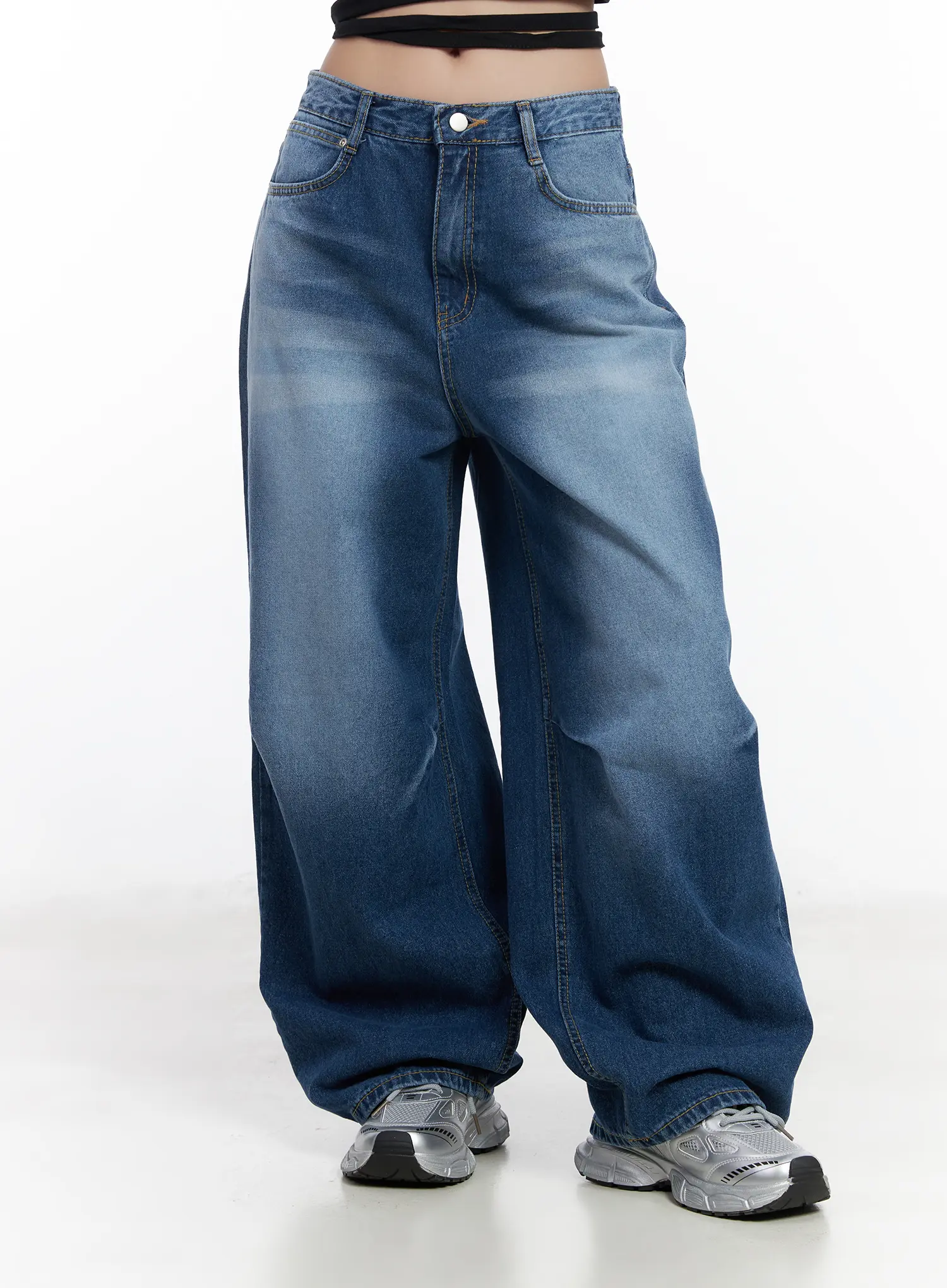 Azari Washed Baggy Jeans CJ530 - Image 2