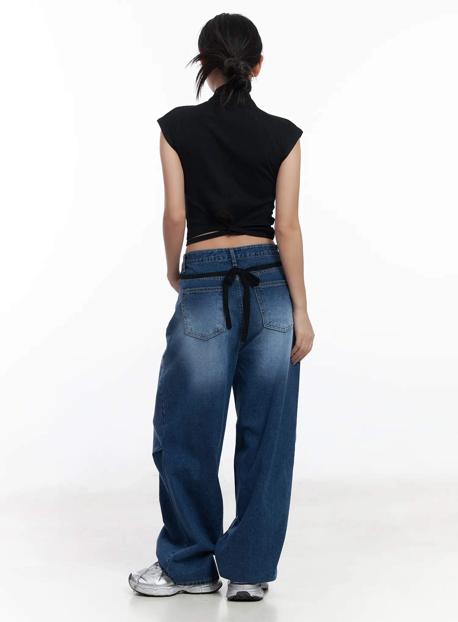 Azari Washed Baggy Jeans CJ530 - Image 7