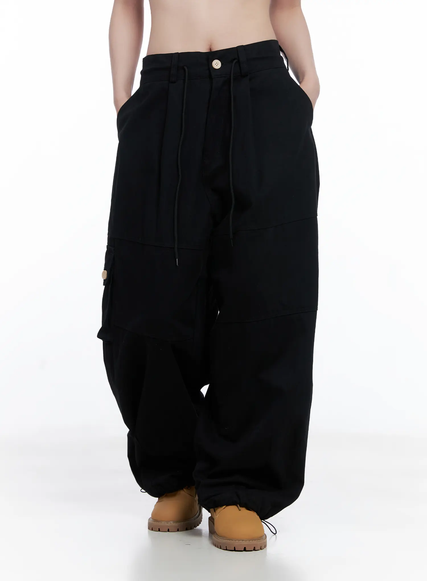 Baggy Cotton Pants with Back Pocket CG529 - Image 10