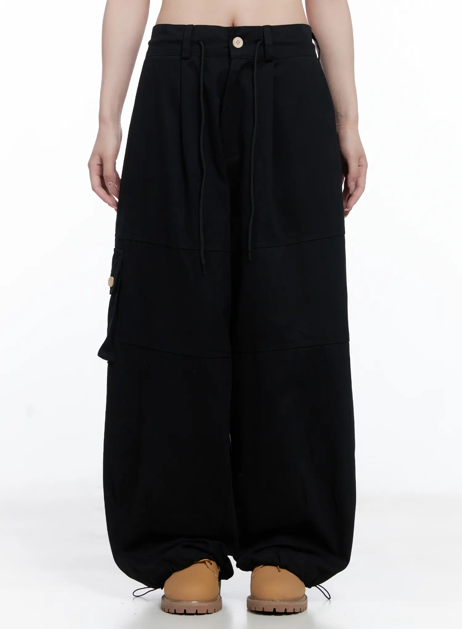 Baggy Cotton Pants with Back Pocket CG529 - Image 2