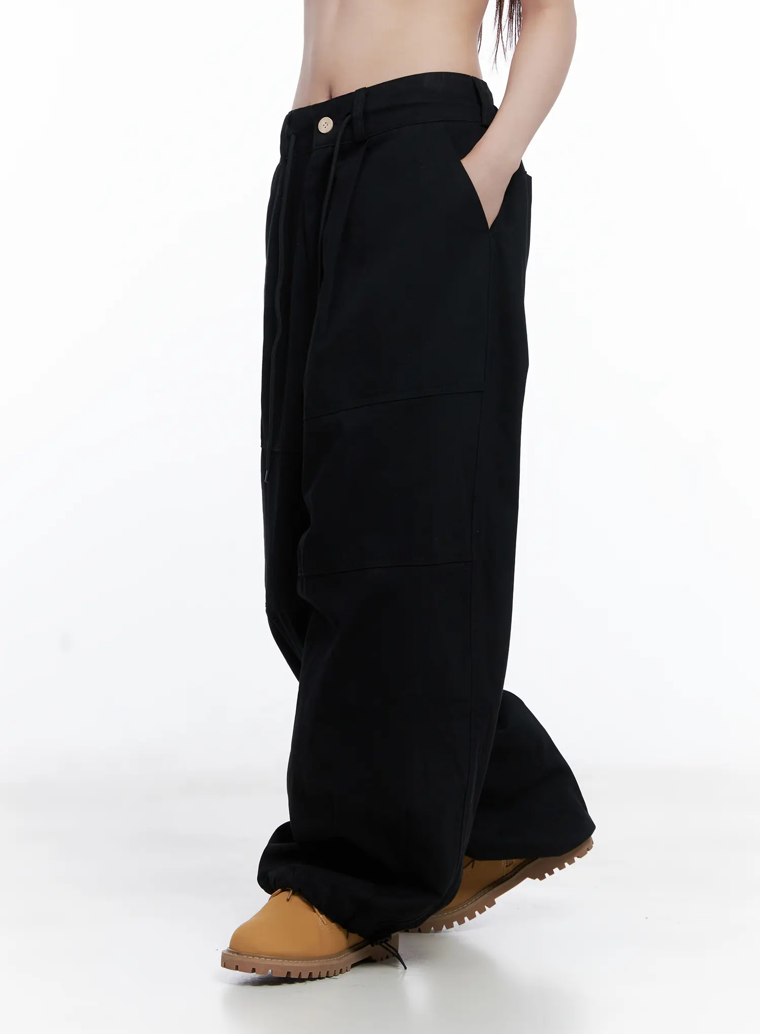 Baggy Cotton Pants with Back Pocket CG529 - Image 3