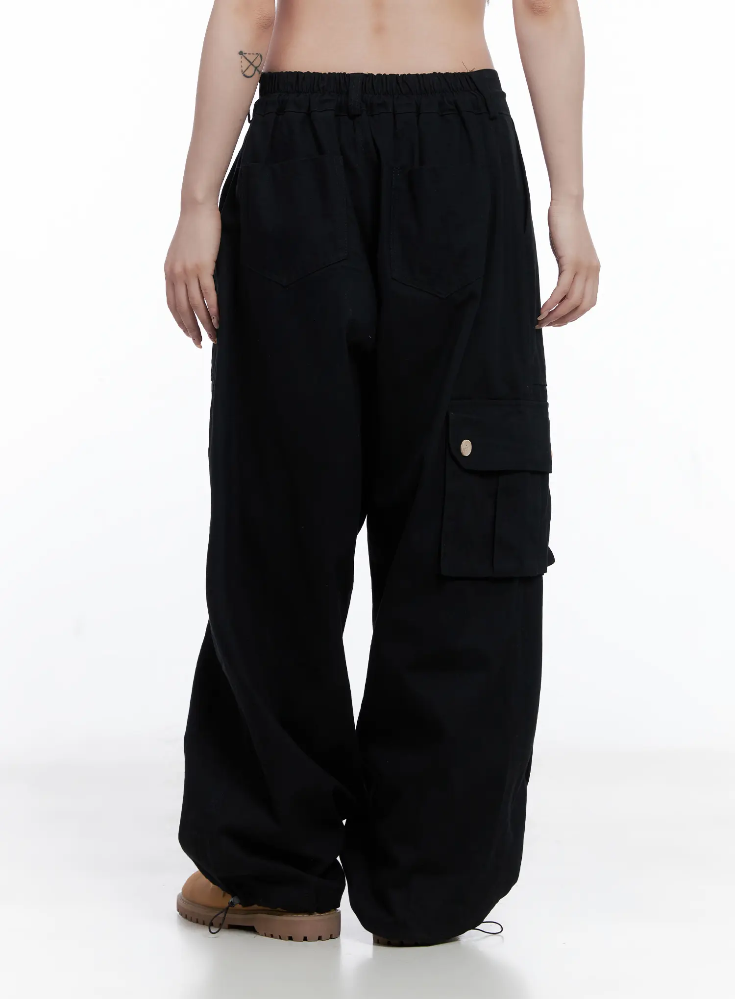 Baggy Cotton Pants with Back Pocket CG529 - Image 8