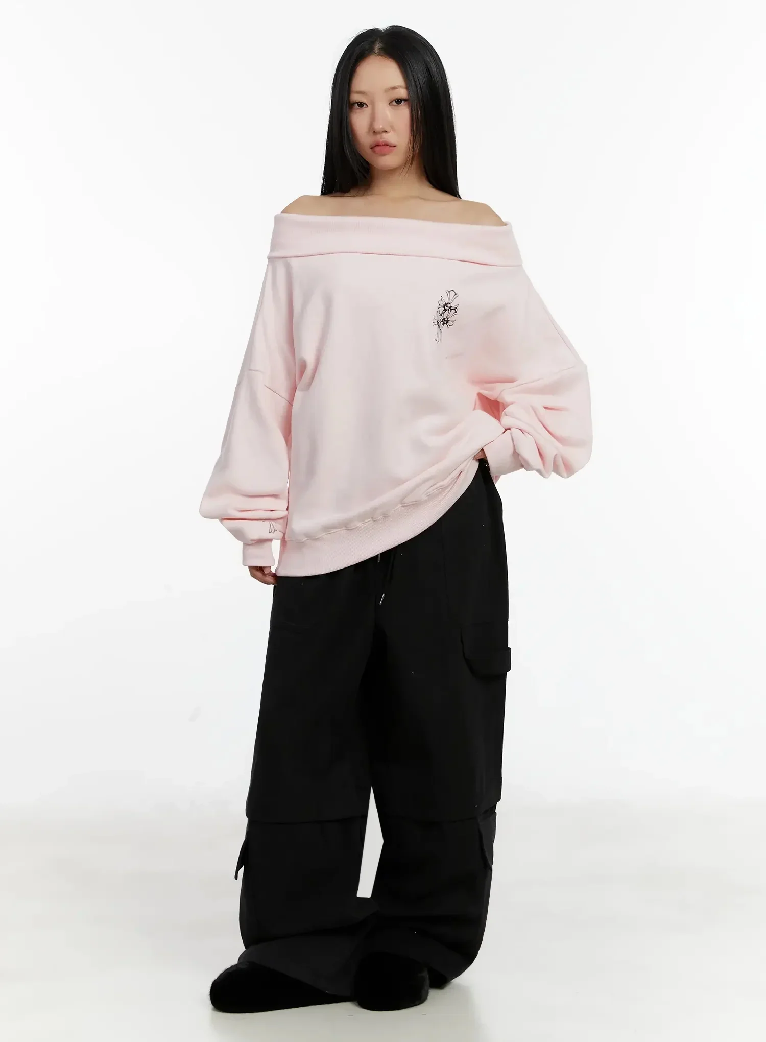 Baggy Drawstring Cargo Pants ID525 - Image 3