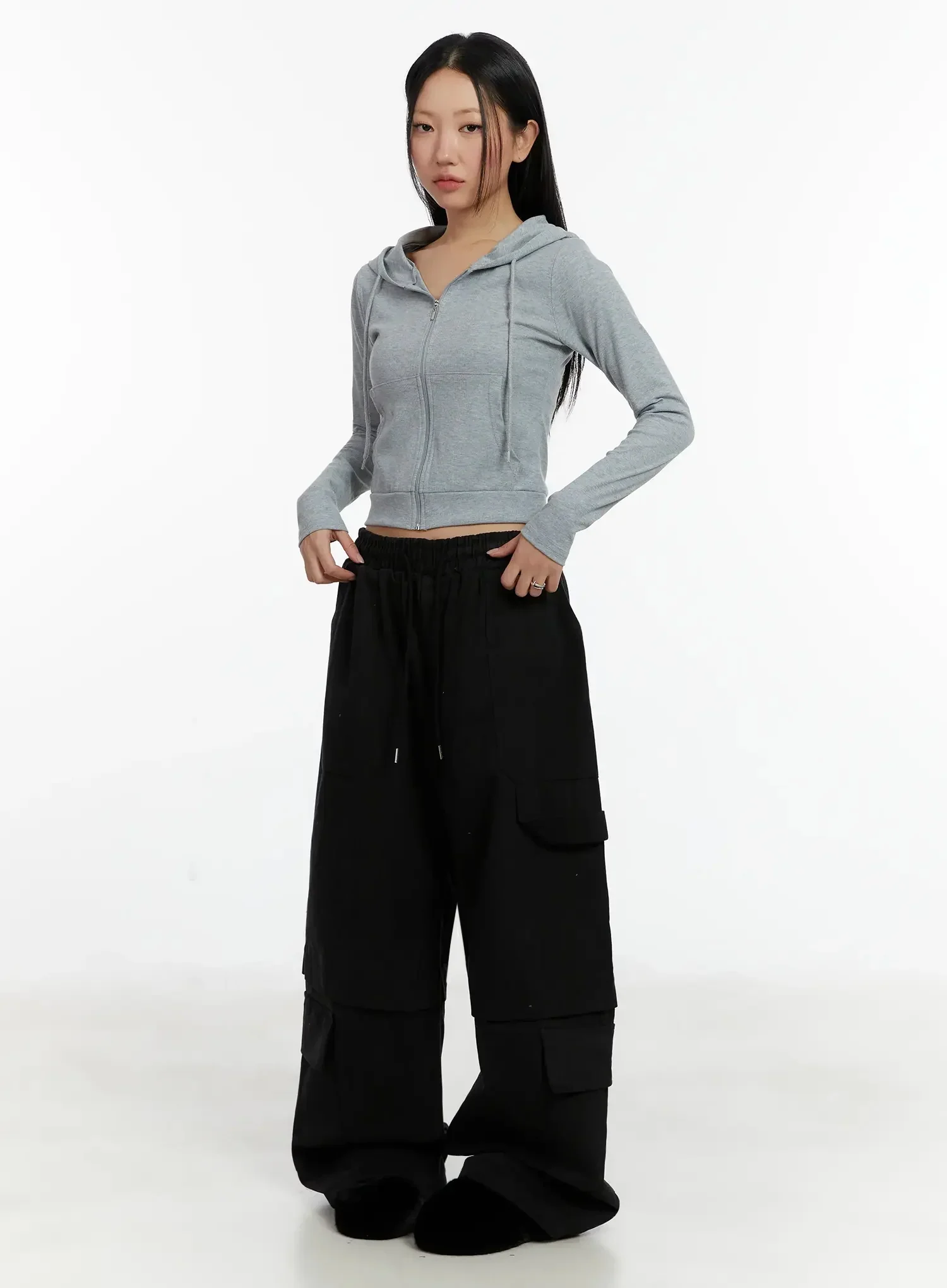 Baggy Drawstring Cargo Pants ID525 - Image 7