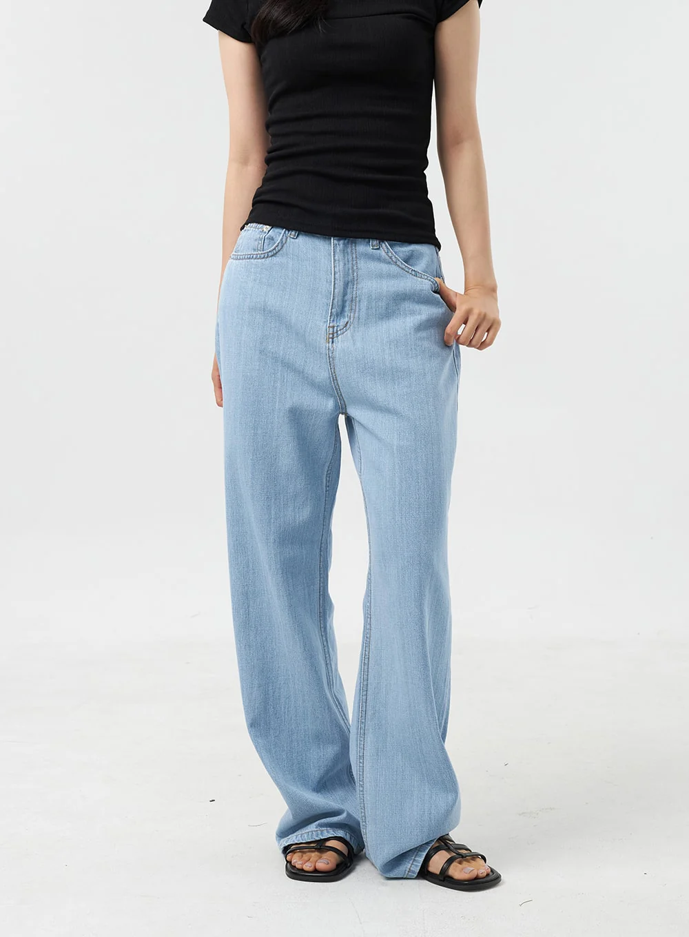 Baggy Light Wash Jeans OU308 - Image 4