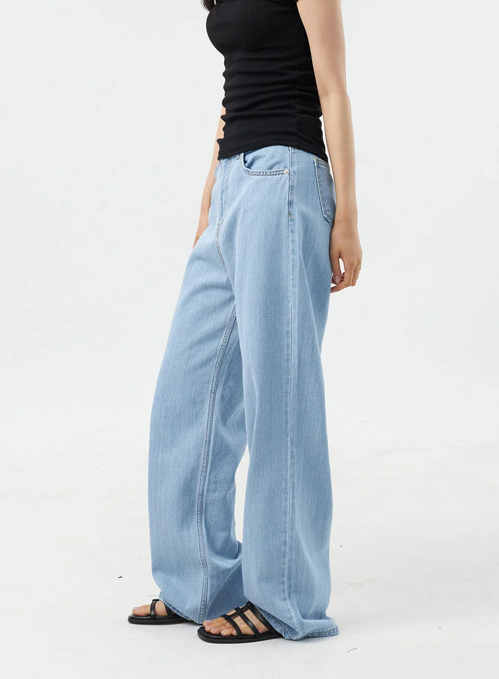 Baggy Light Wash Jeans OU308 - Image 5