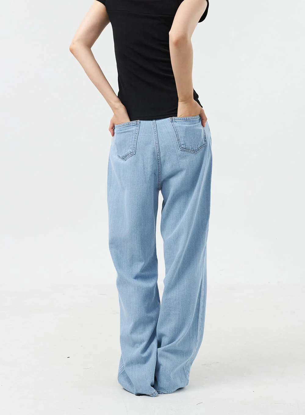 Baggy Light Wash Jeans OU308 - Image 6