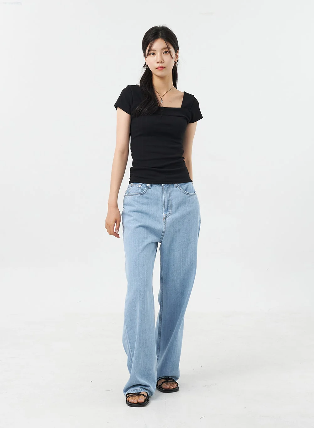 Baggy Light Wash Jeans OU308 - Image 7