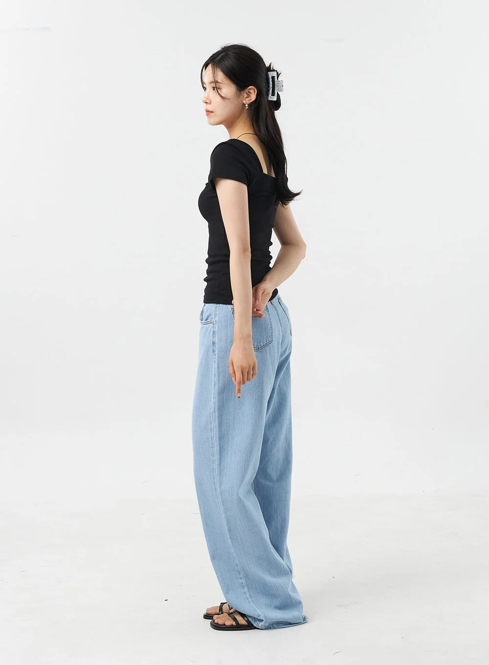 Baggy Light Wash Jeans OU308 - Image 8