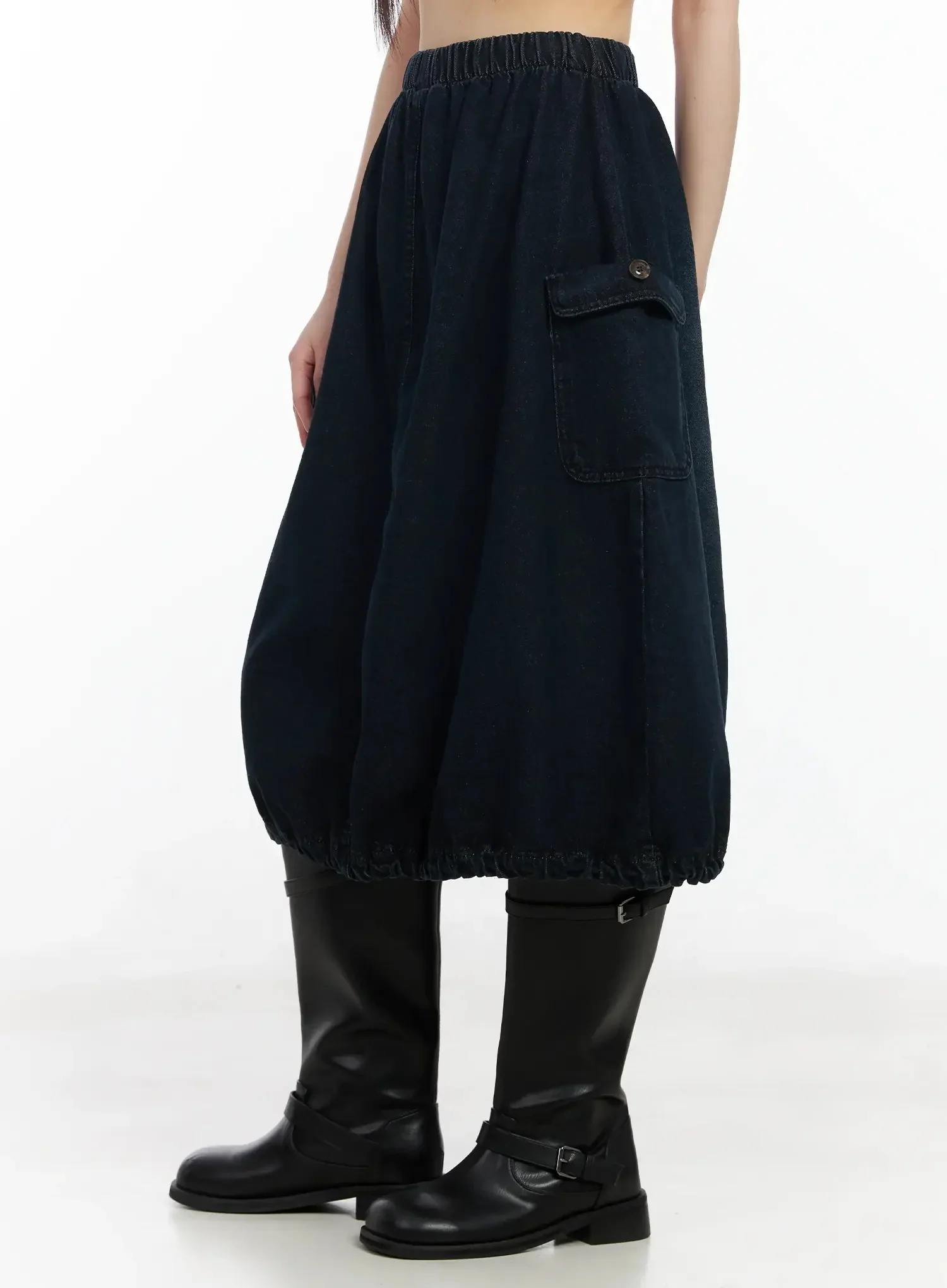 Balloon Denim Skirt IM530 - Image 12