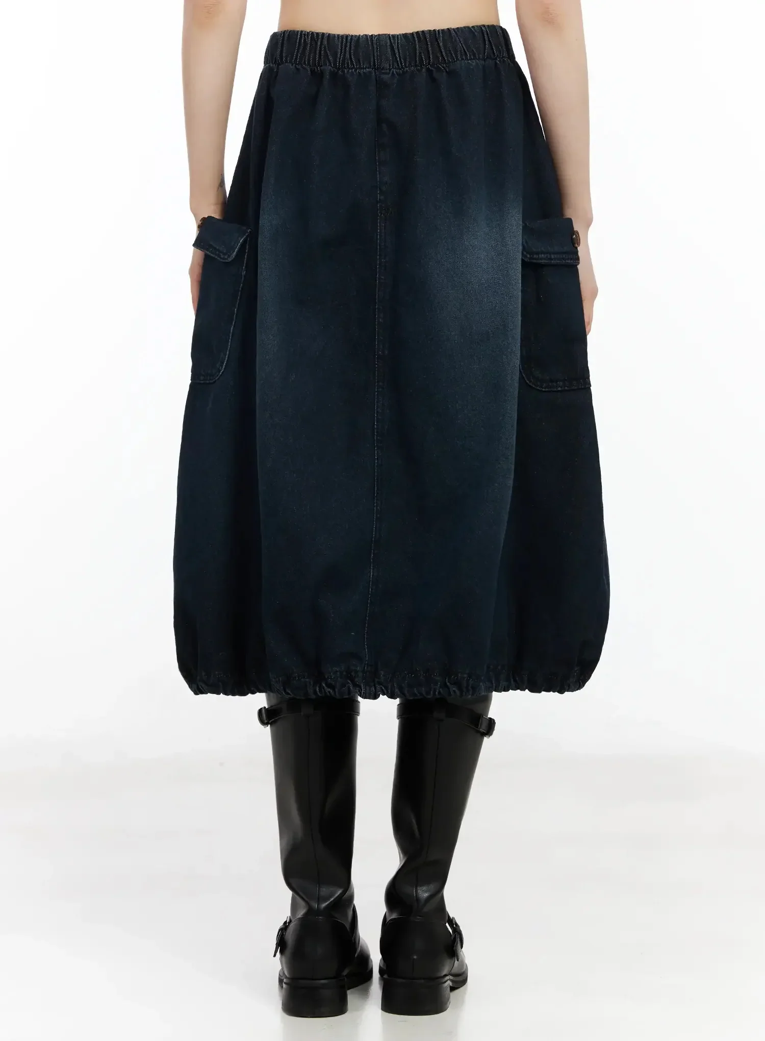 Balloon Denim Skirt IM530 - Image 13