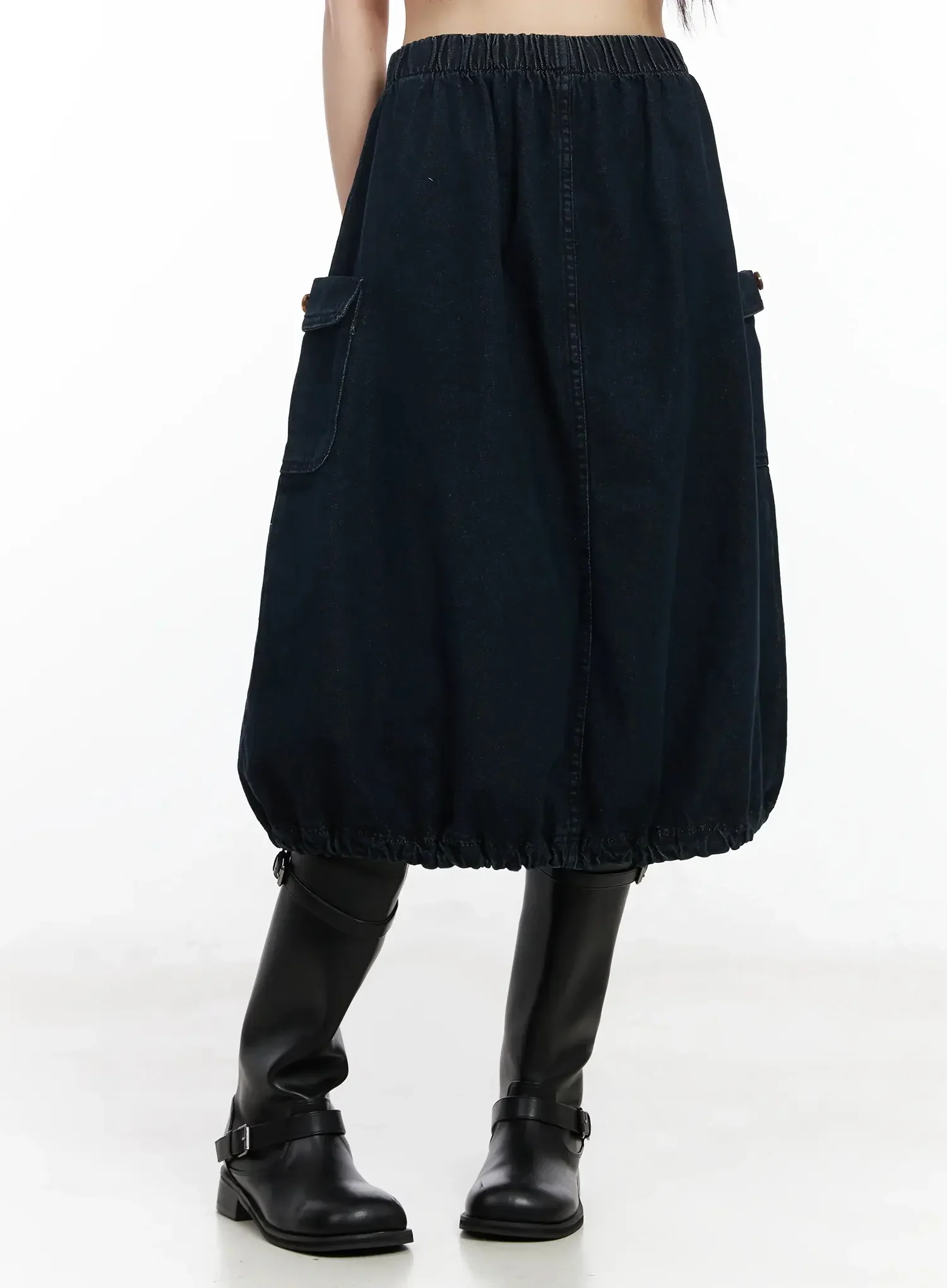 Balloon Denim Skirt IM530 - Image 5