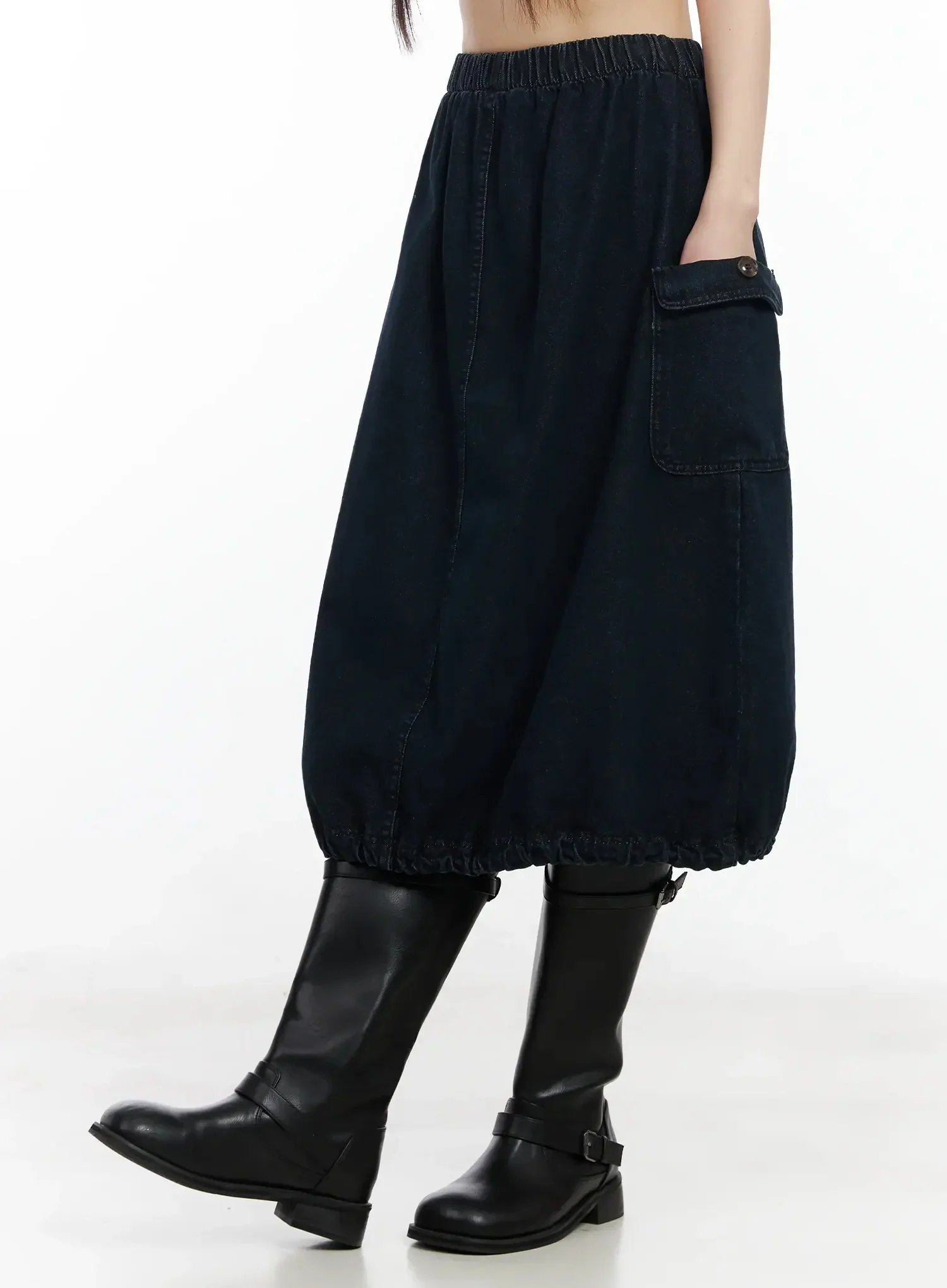 Balloon Denim Skirt IM530 - Image 6