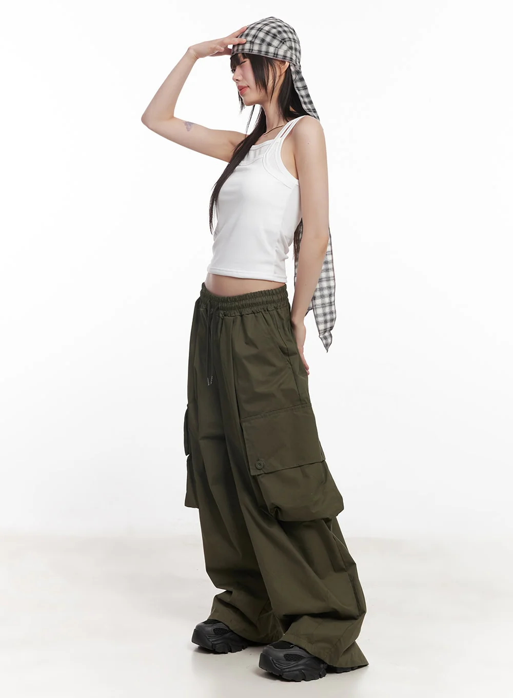 Balloon-Fit Baggy Cargo Pants CY520 - Image 12