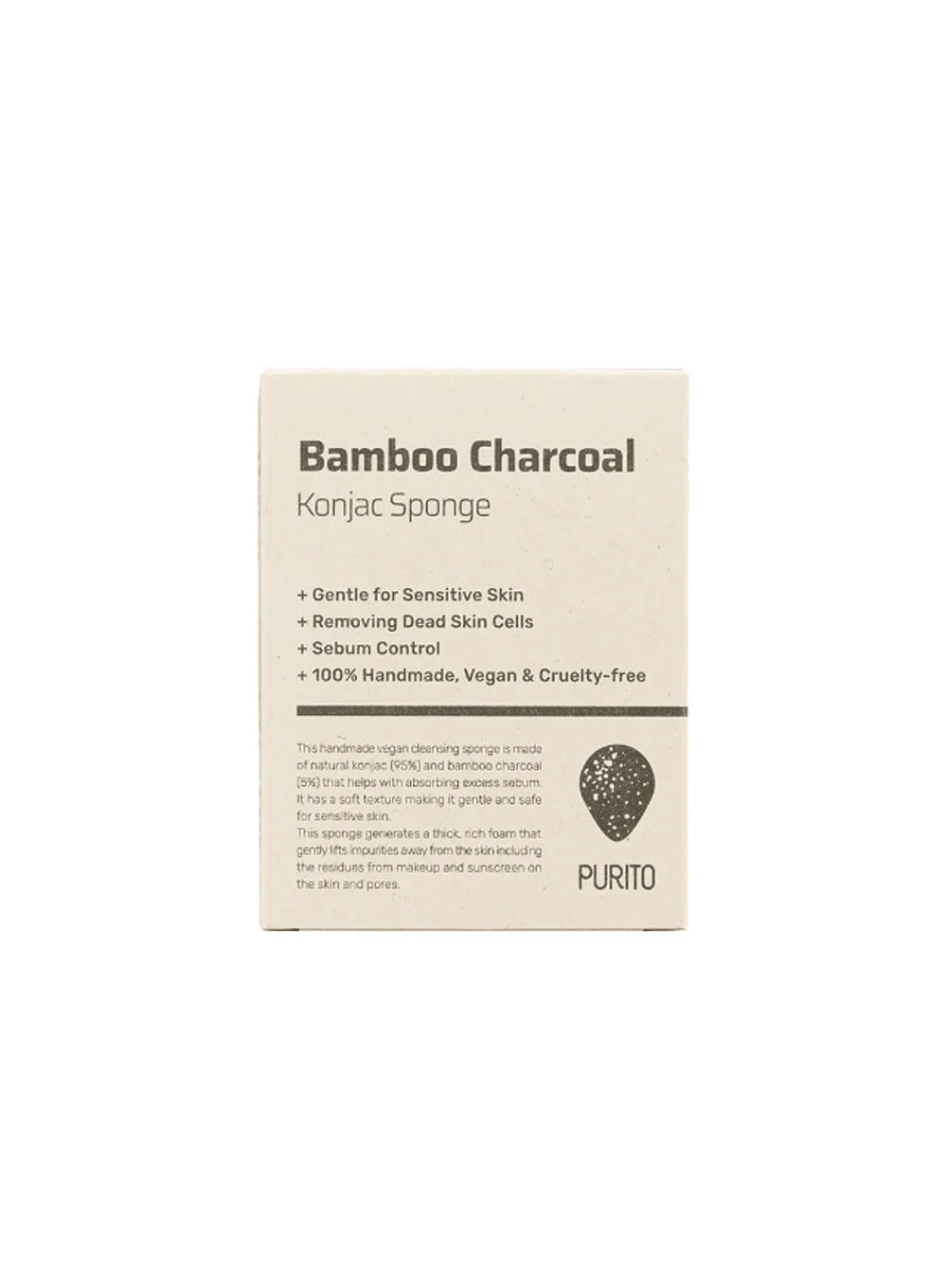 Bamboo Charcoal Konjac Sponge (7g) - Image 2