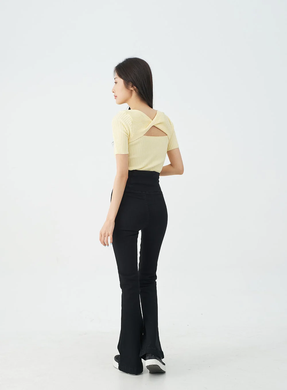 Banded Boot-Cut Highwaisted Pants IJ23 - Image 14