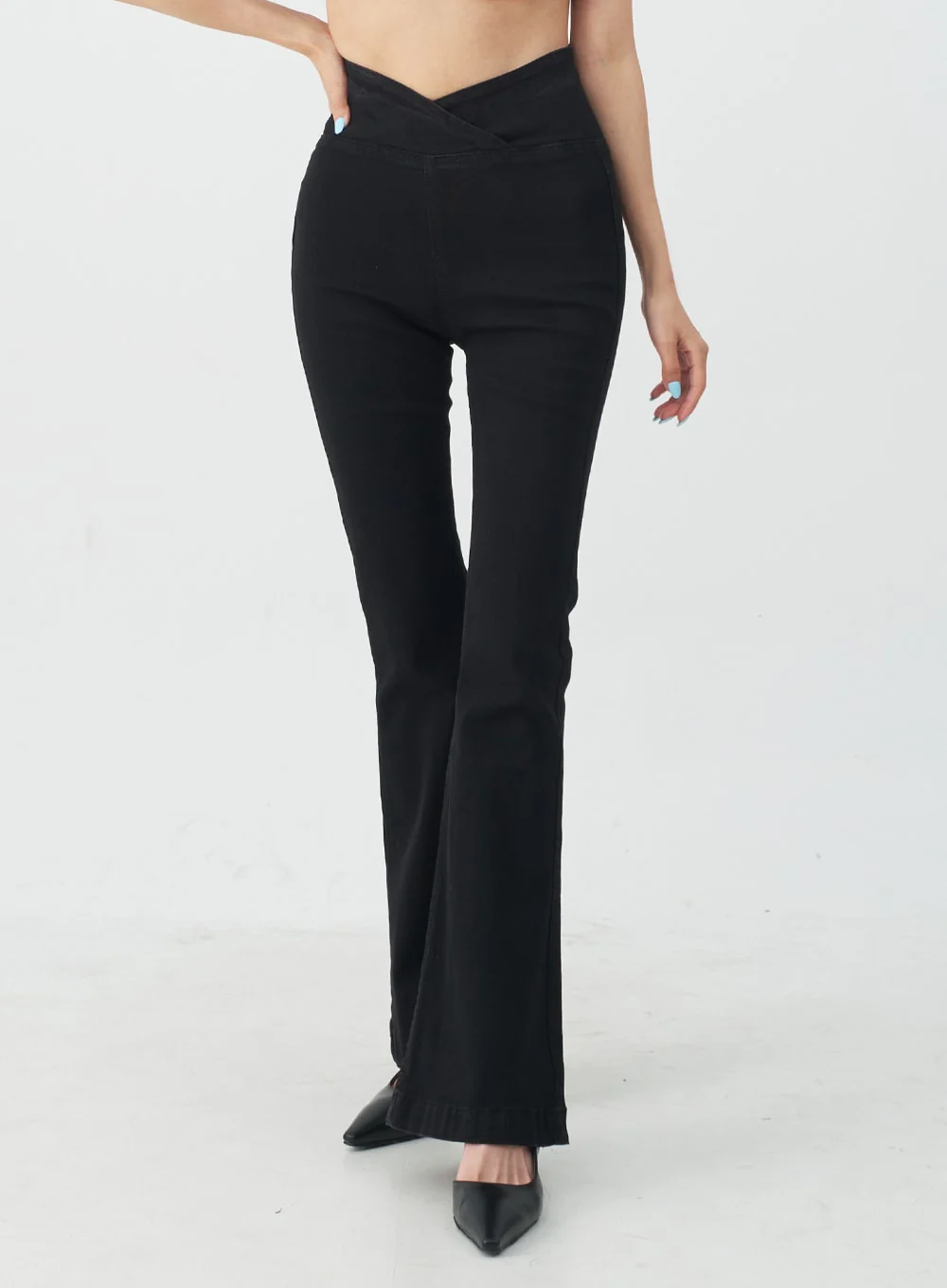 Banded Boot-Cut Highwaisted Pants IJ23 - Image 2