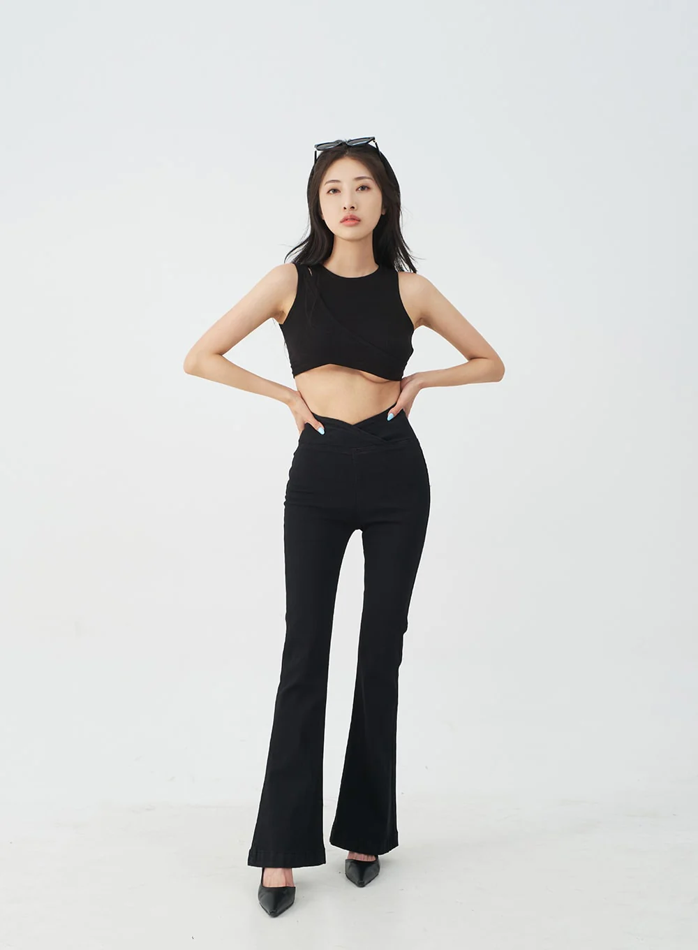 Banded Boot-Cut Highwaisted Pants IJ23 - Image 4