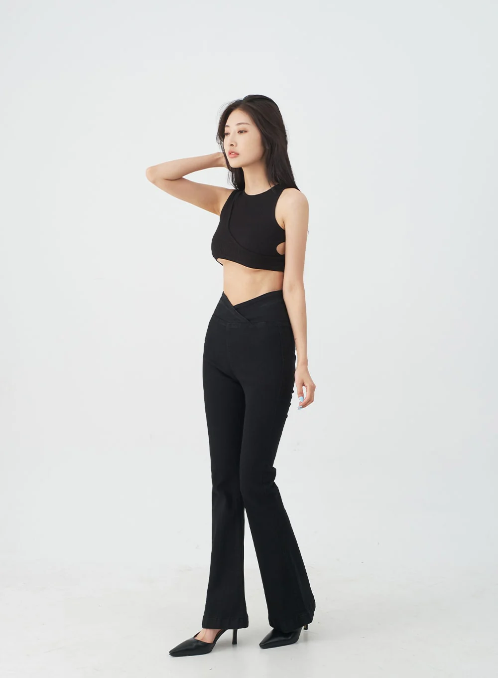 Banded Boot-Cut Highwaisted Pants IJ23 - Image 5