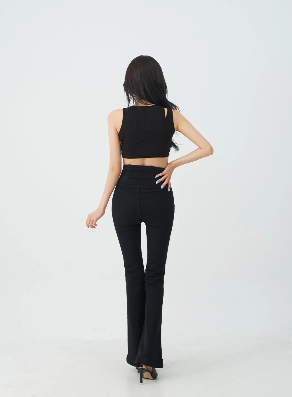Banded Boot-Cut Highwaisted Pants IJ23 - Image 6