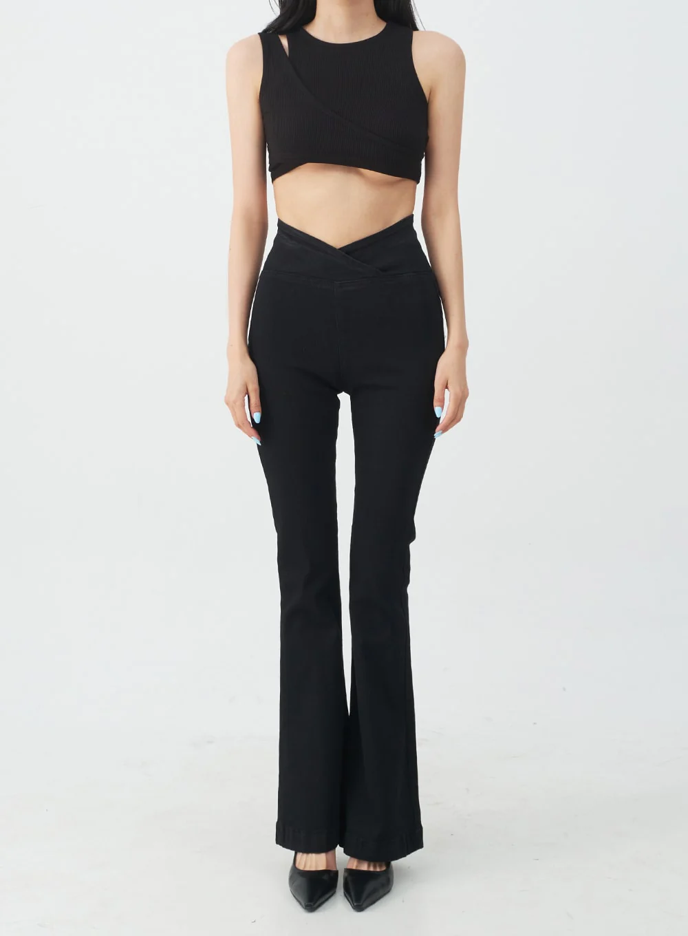 Banded Boot-Cut Highwaisted Pants IJ23 - Image 7